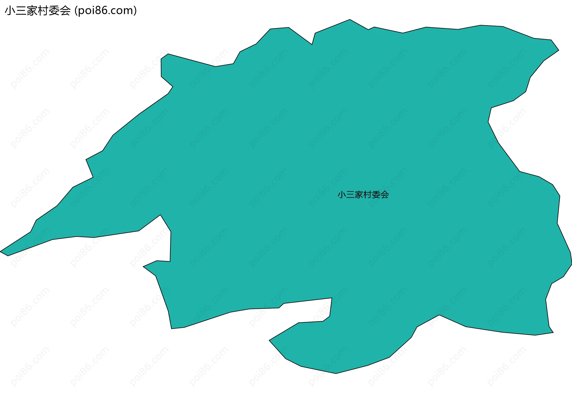小三家村委会边界地图