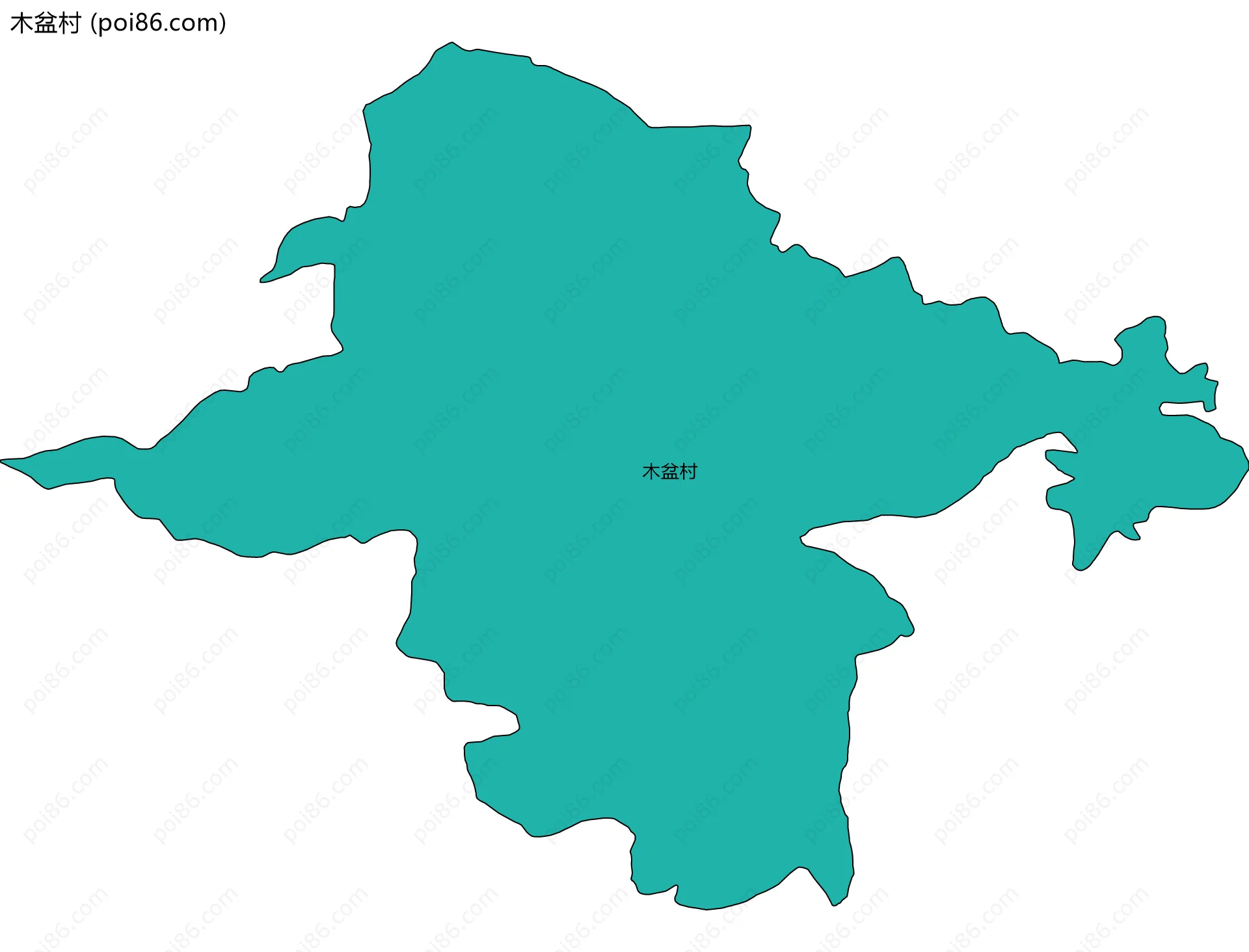木盆村边界地图