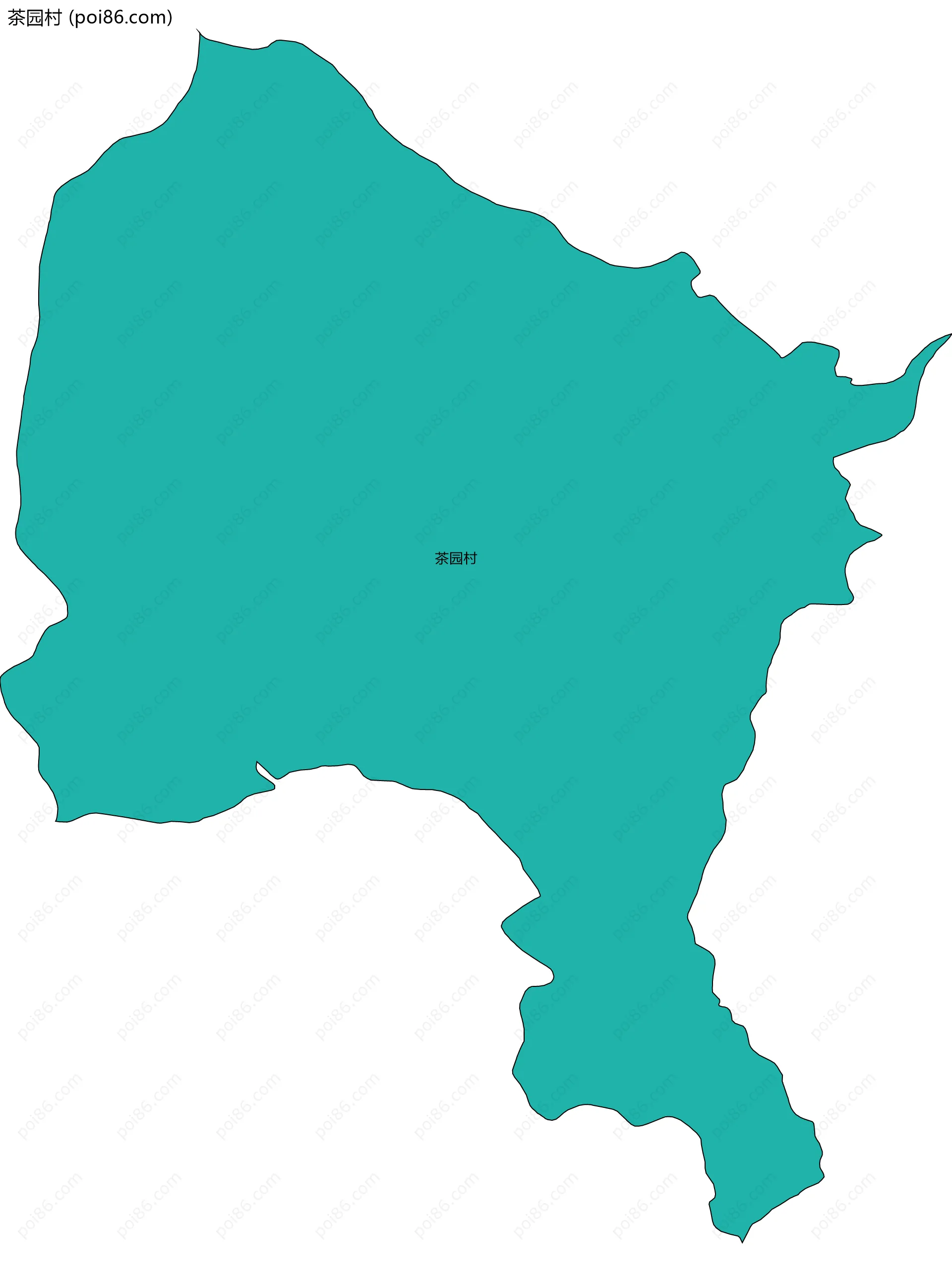 茶园村边界地图