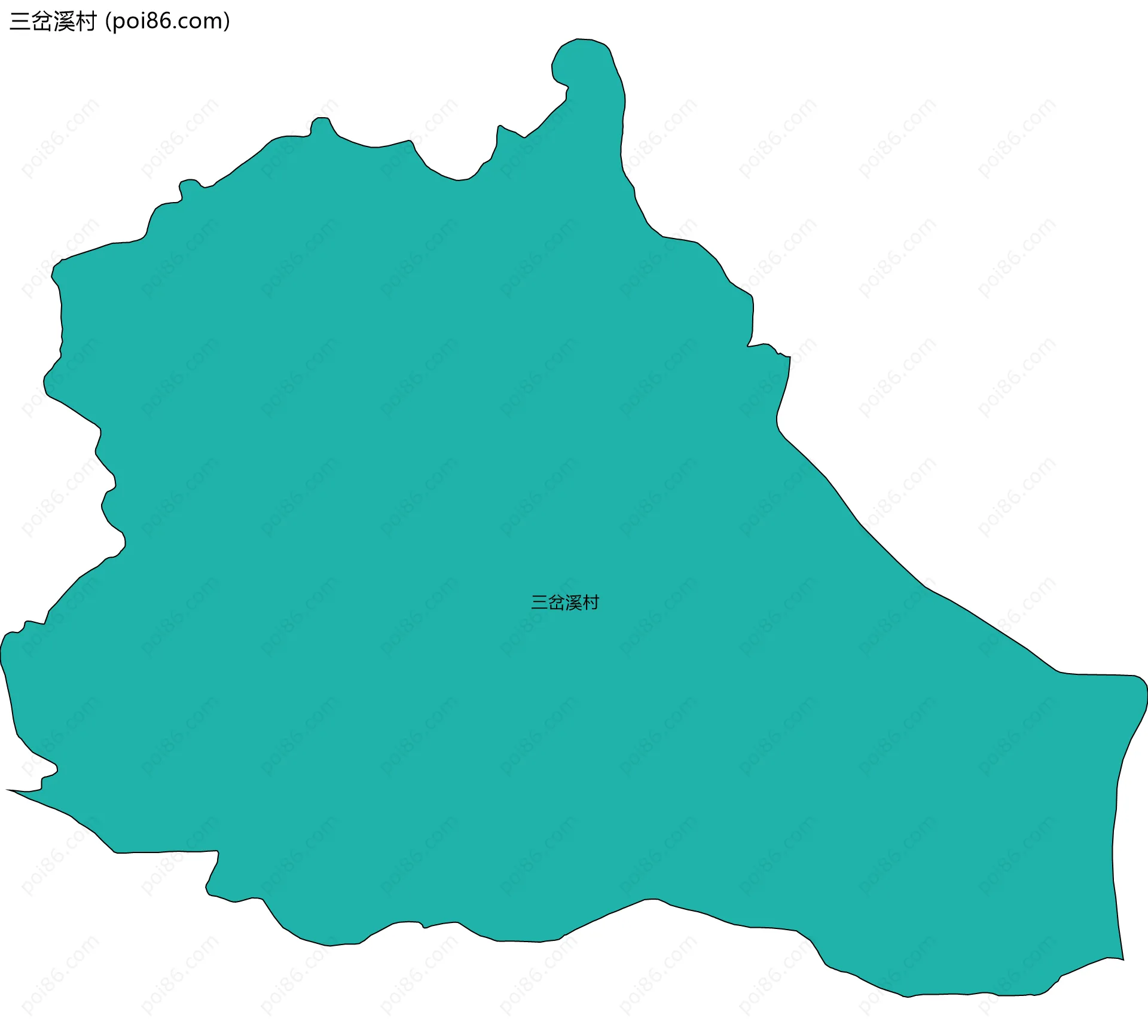 三岔溪村边界地图