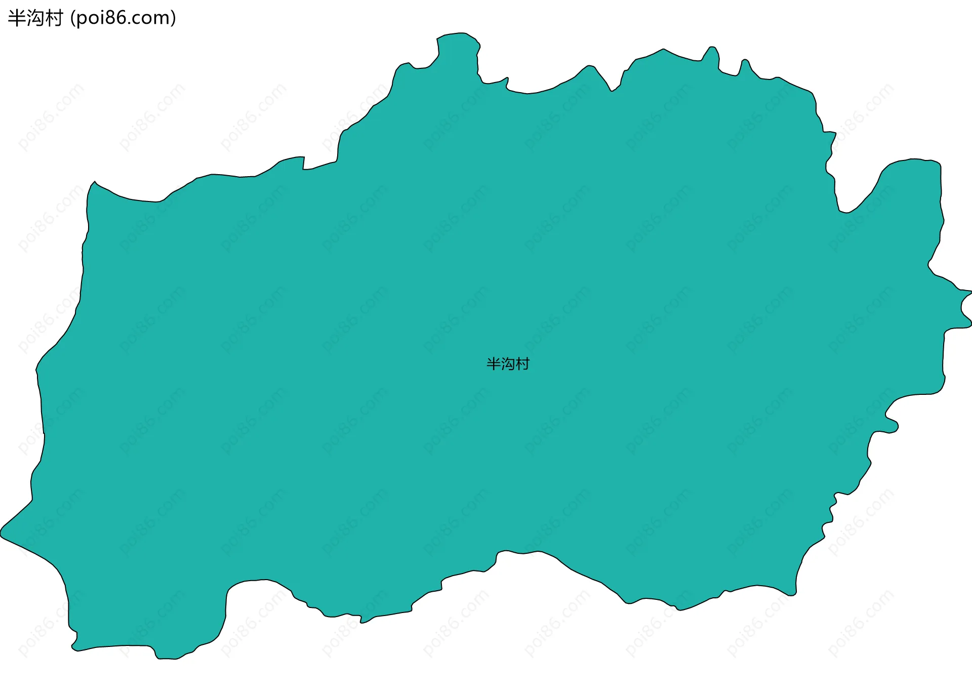 半沟村边界地图
