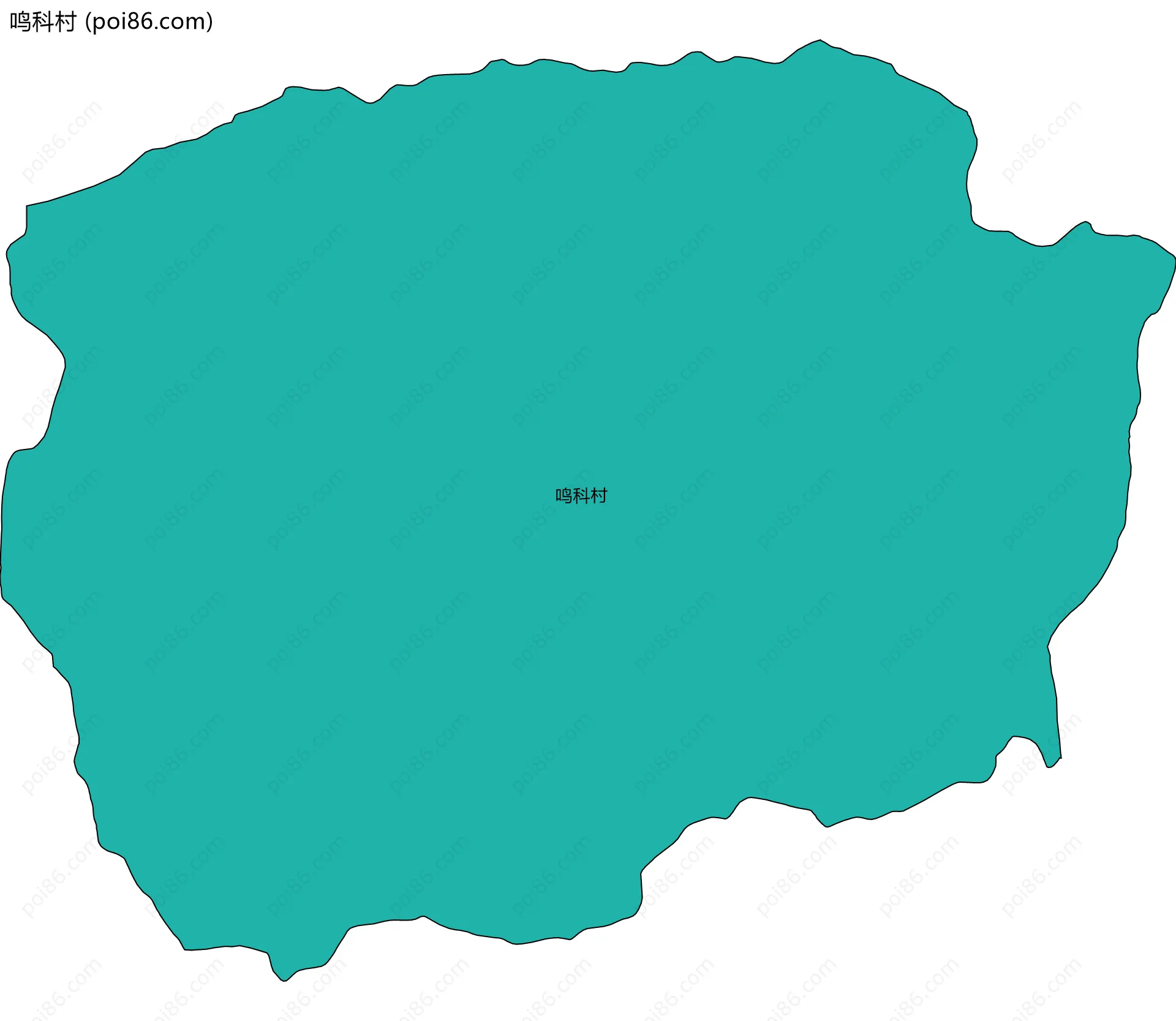 鸣科村边界地图