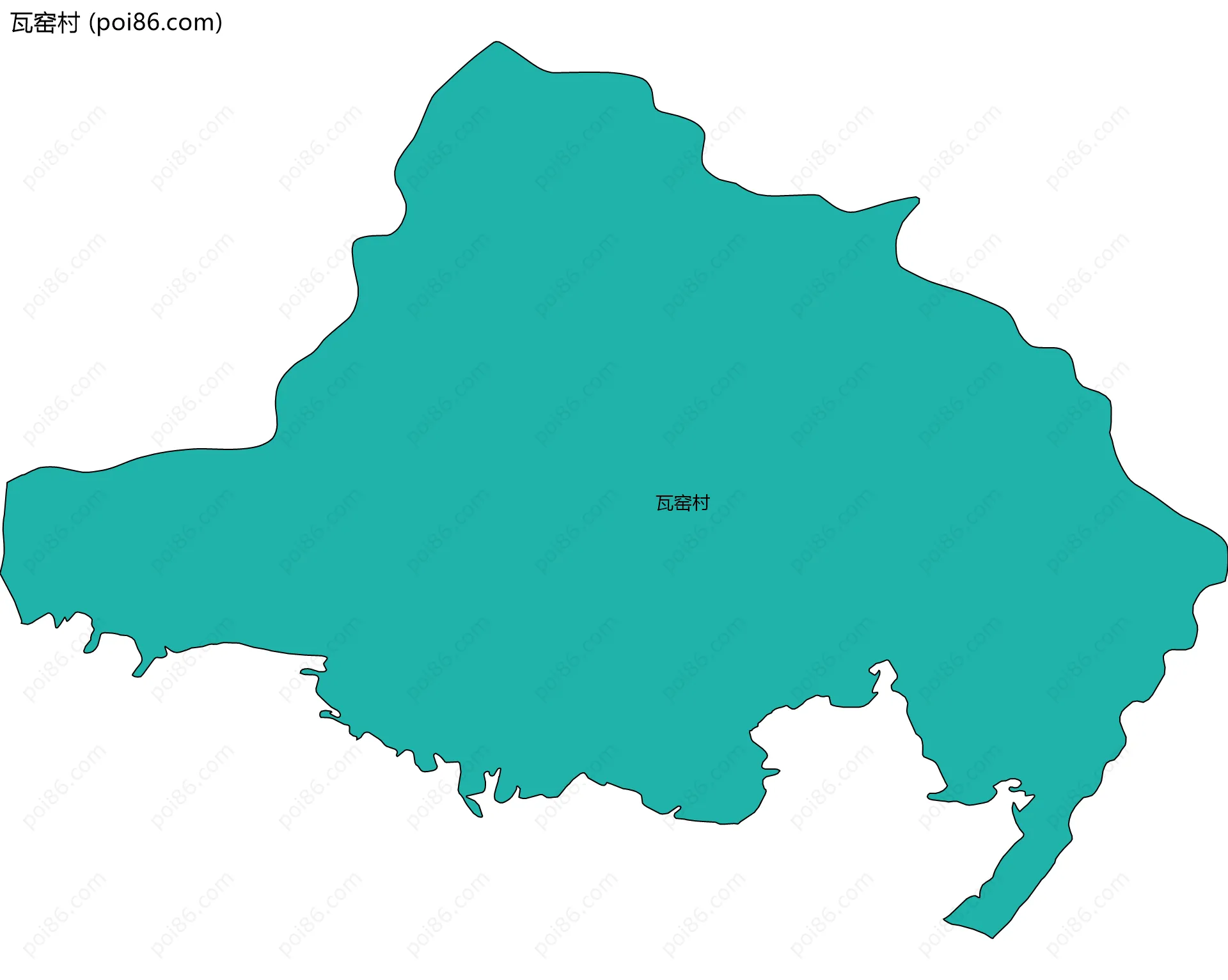 瓦窑村边界地图