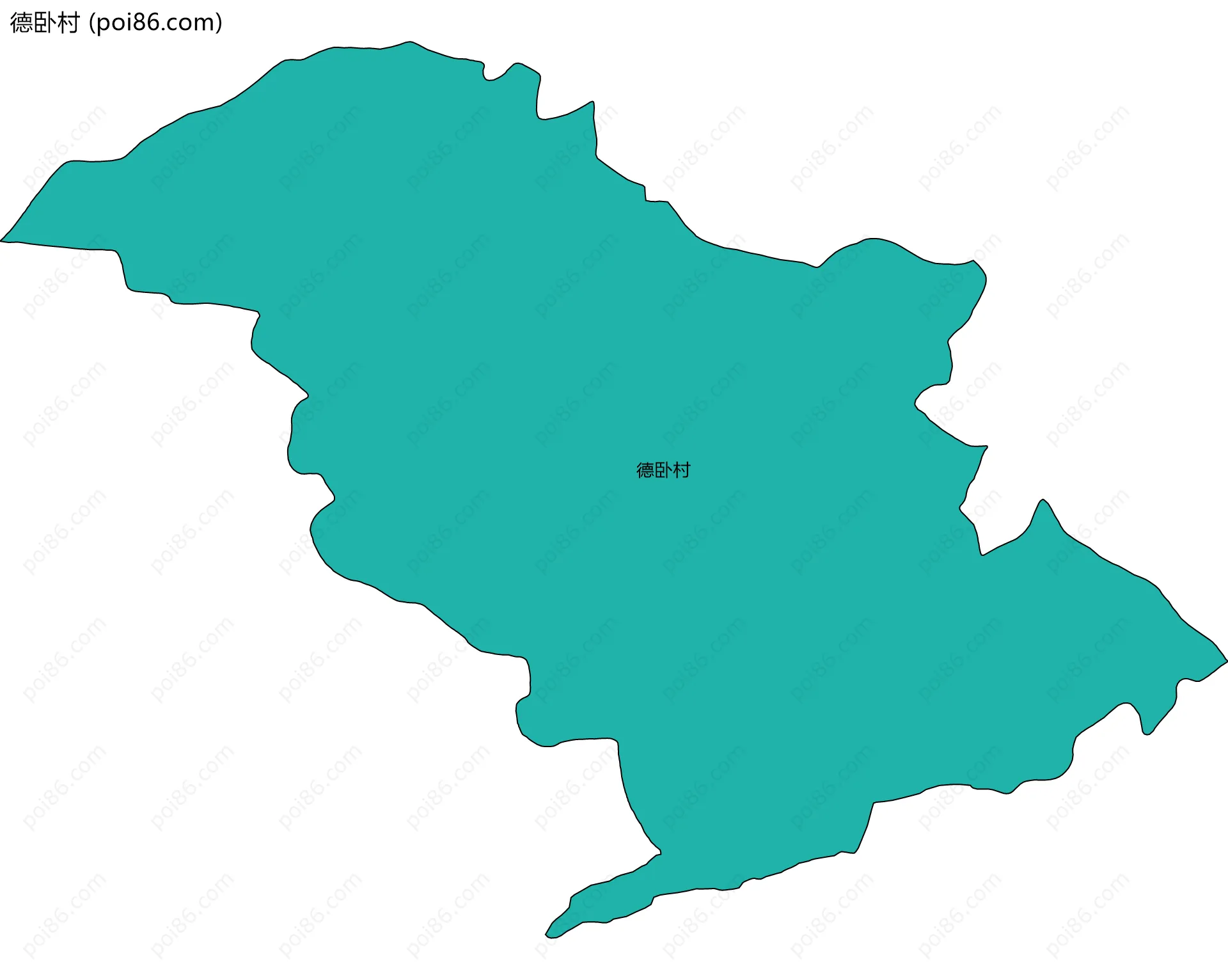 德卧村边界地图