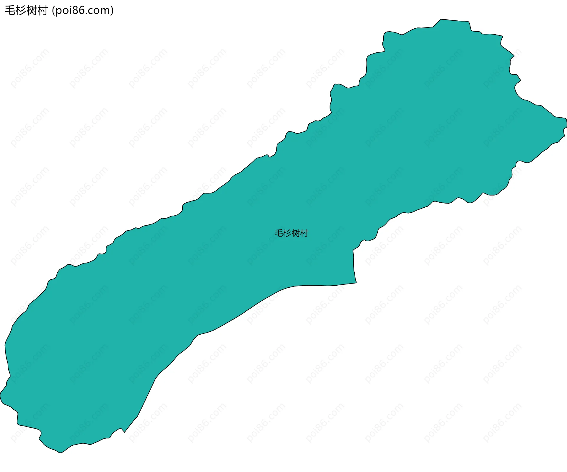 毛杉树村边界地图