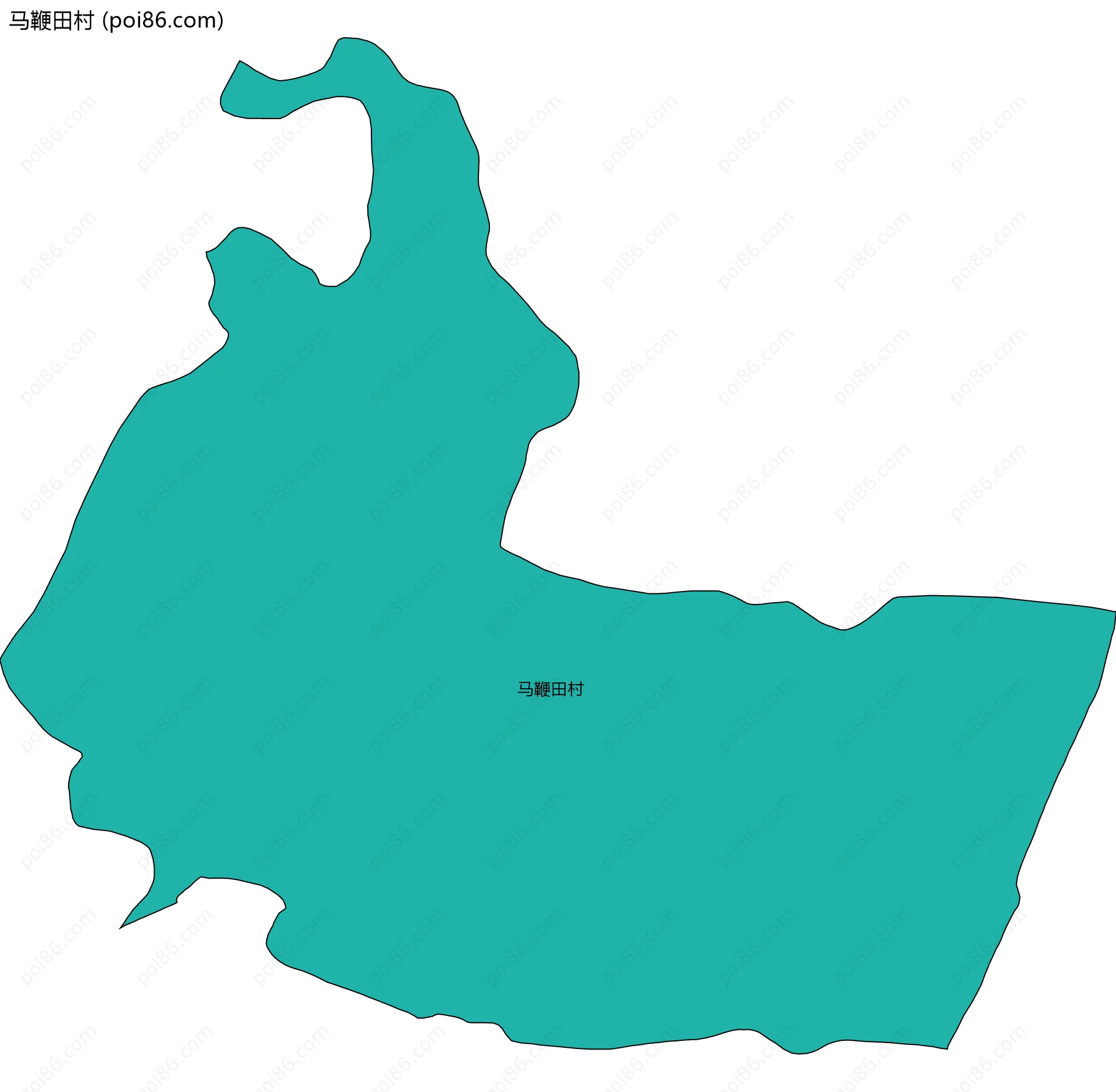 马鞭田村边界地图