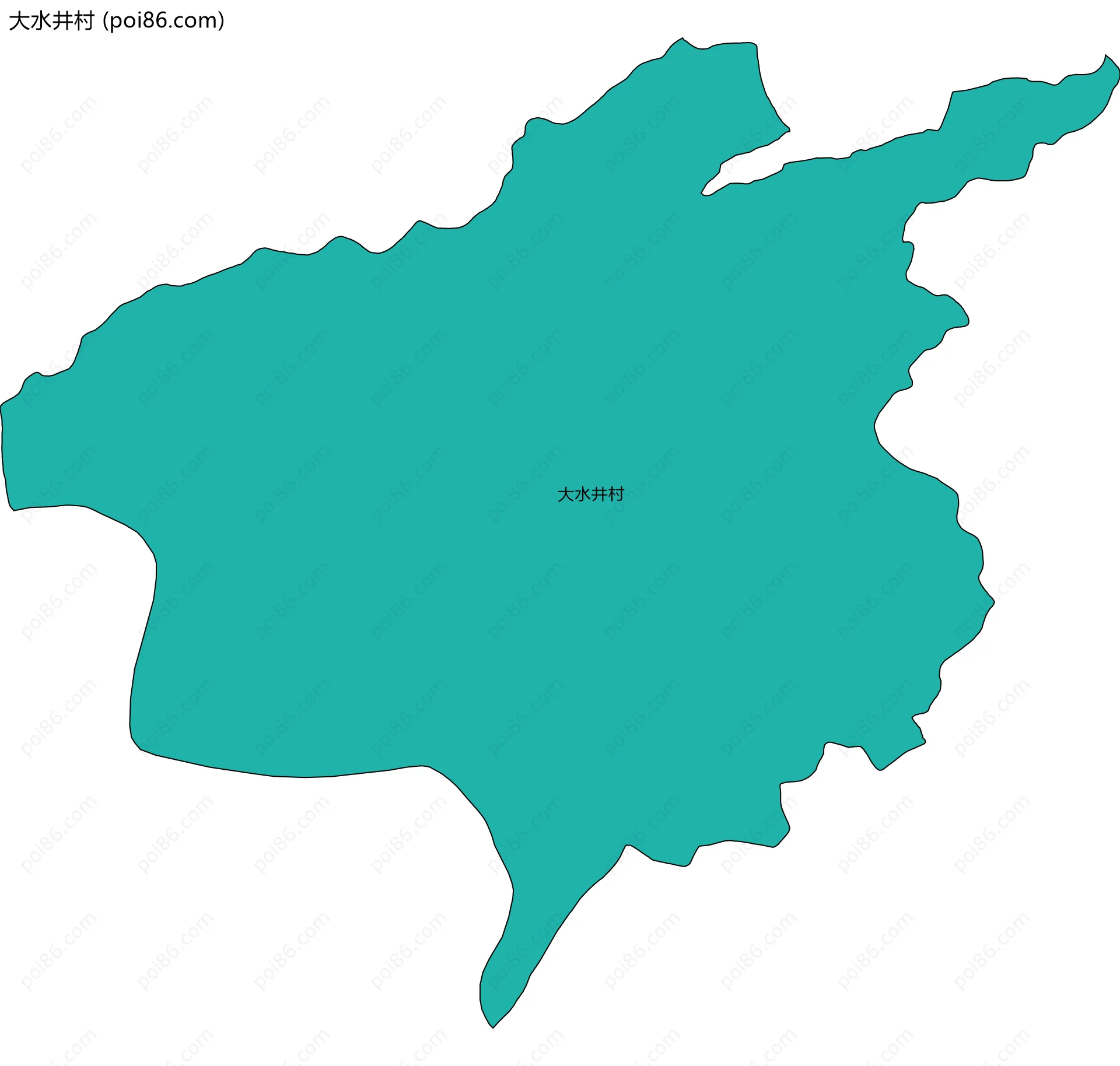 大水井村边界地图