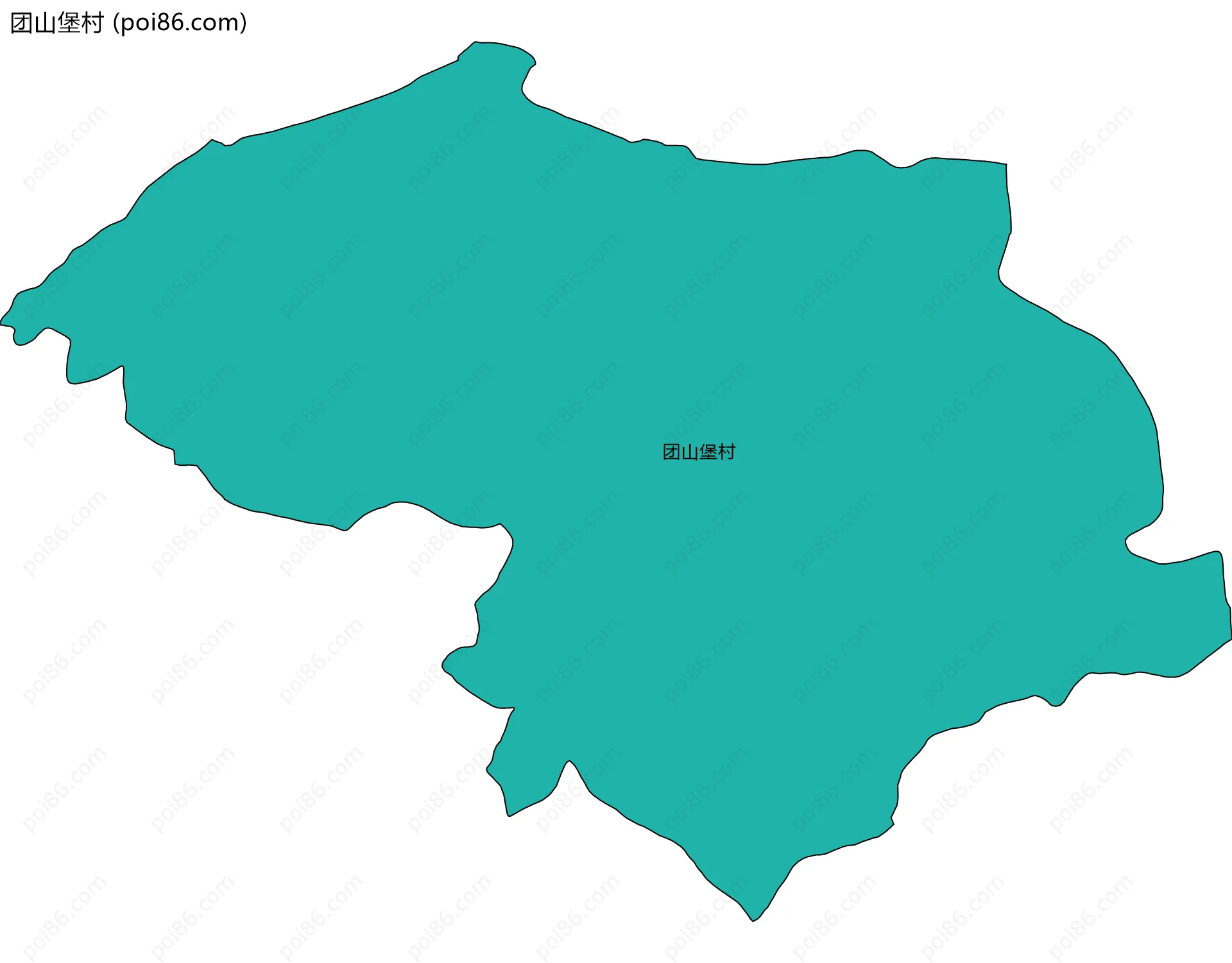 团山堡村边界地图