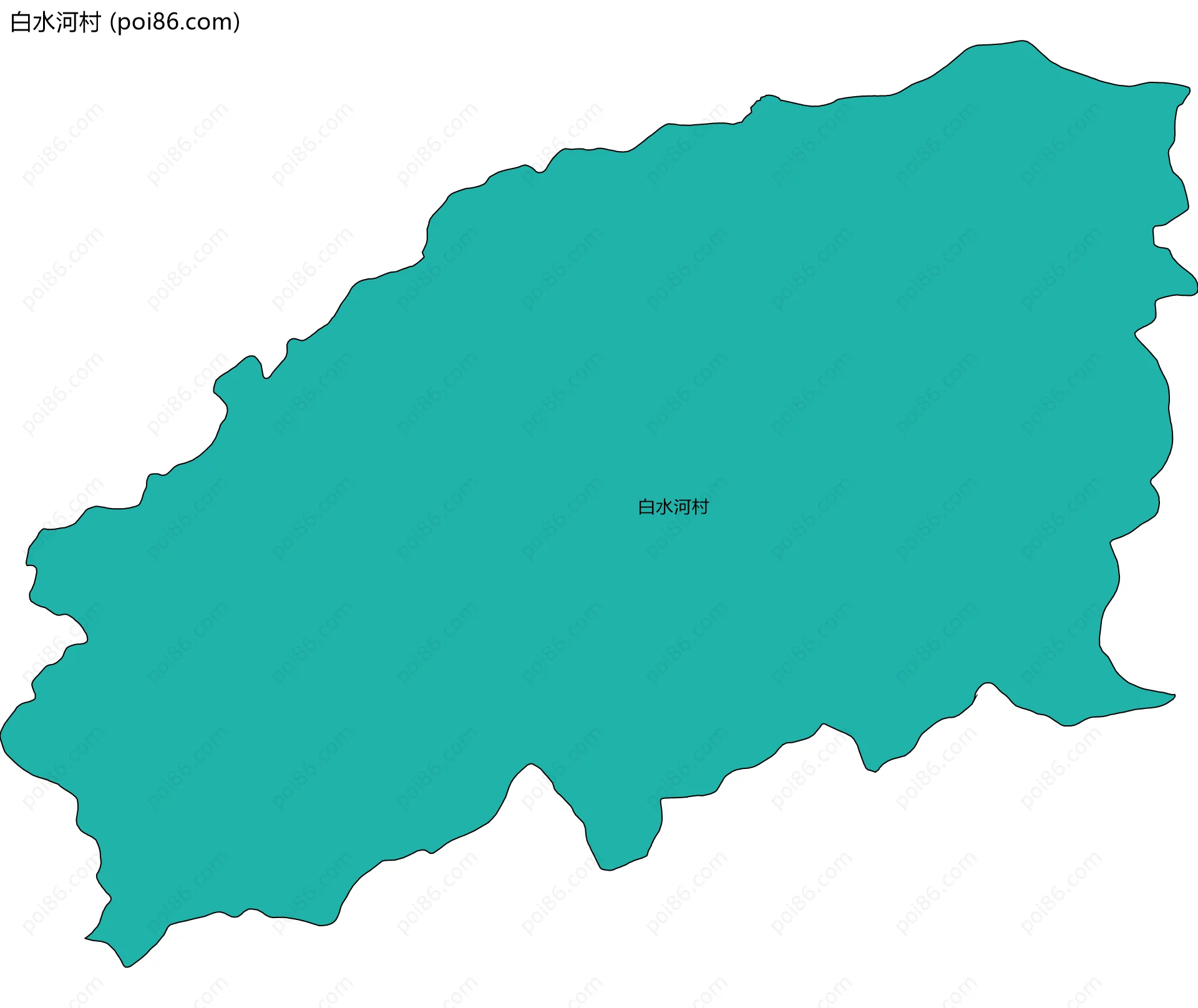 白水河村边界地图