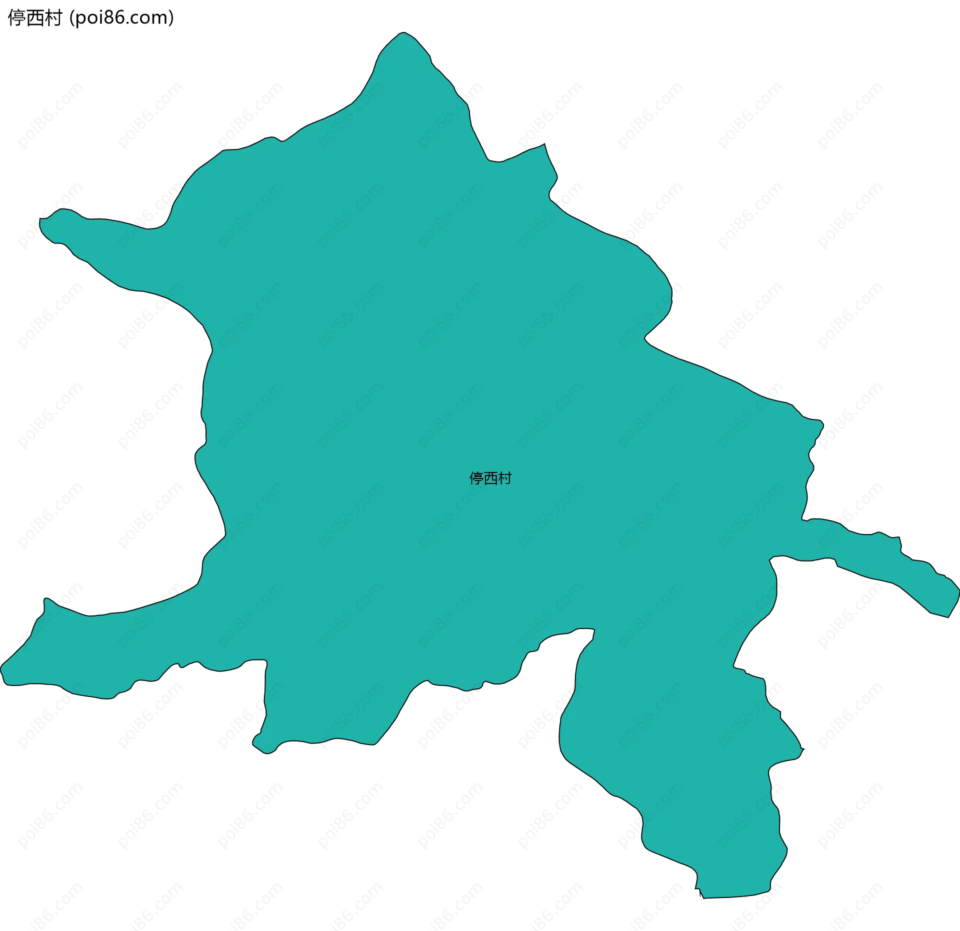 停西村边界地图
