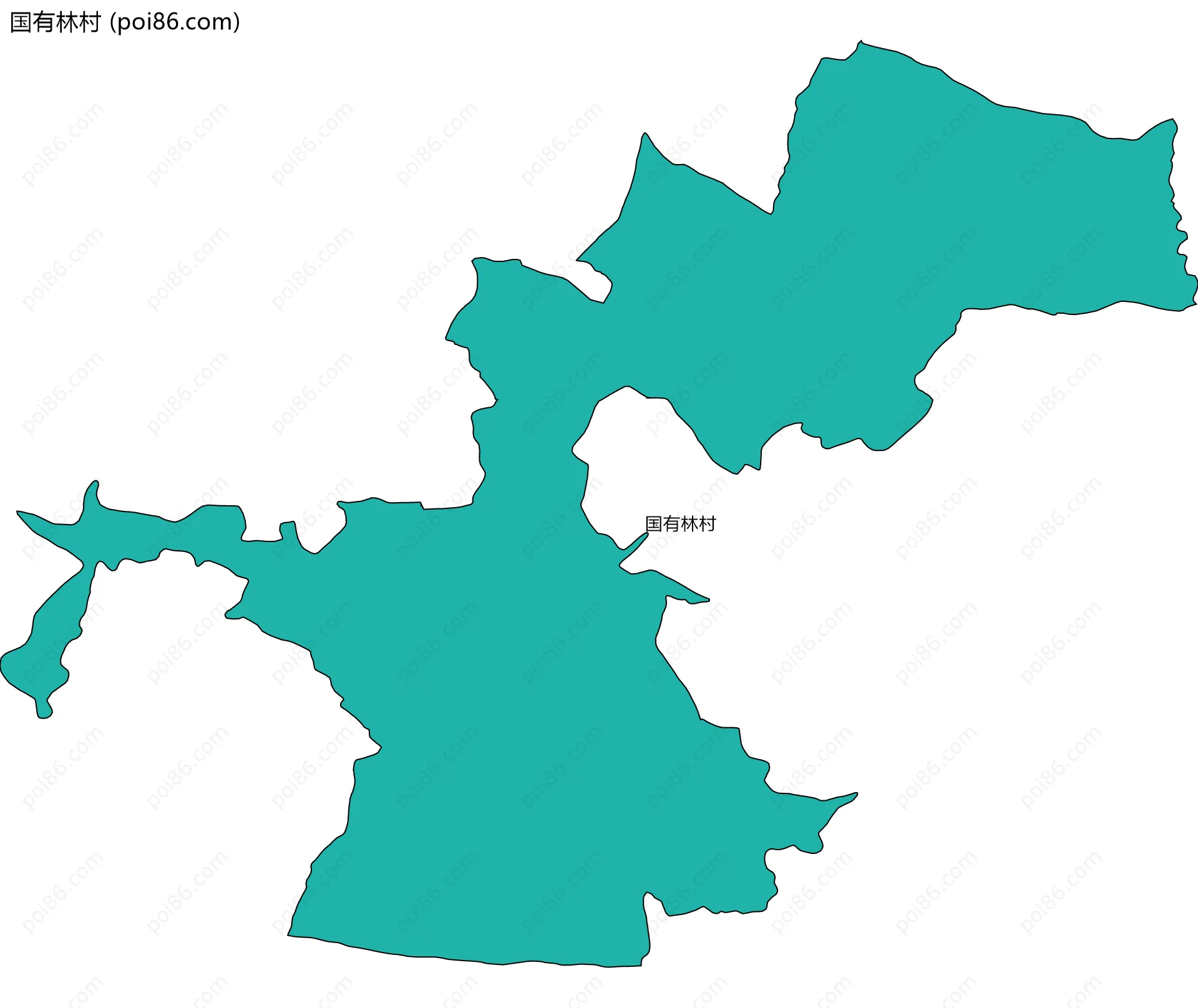 国有林村边界地图