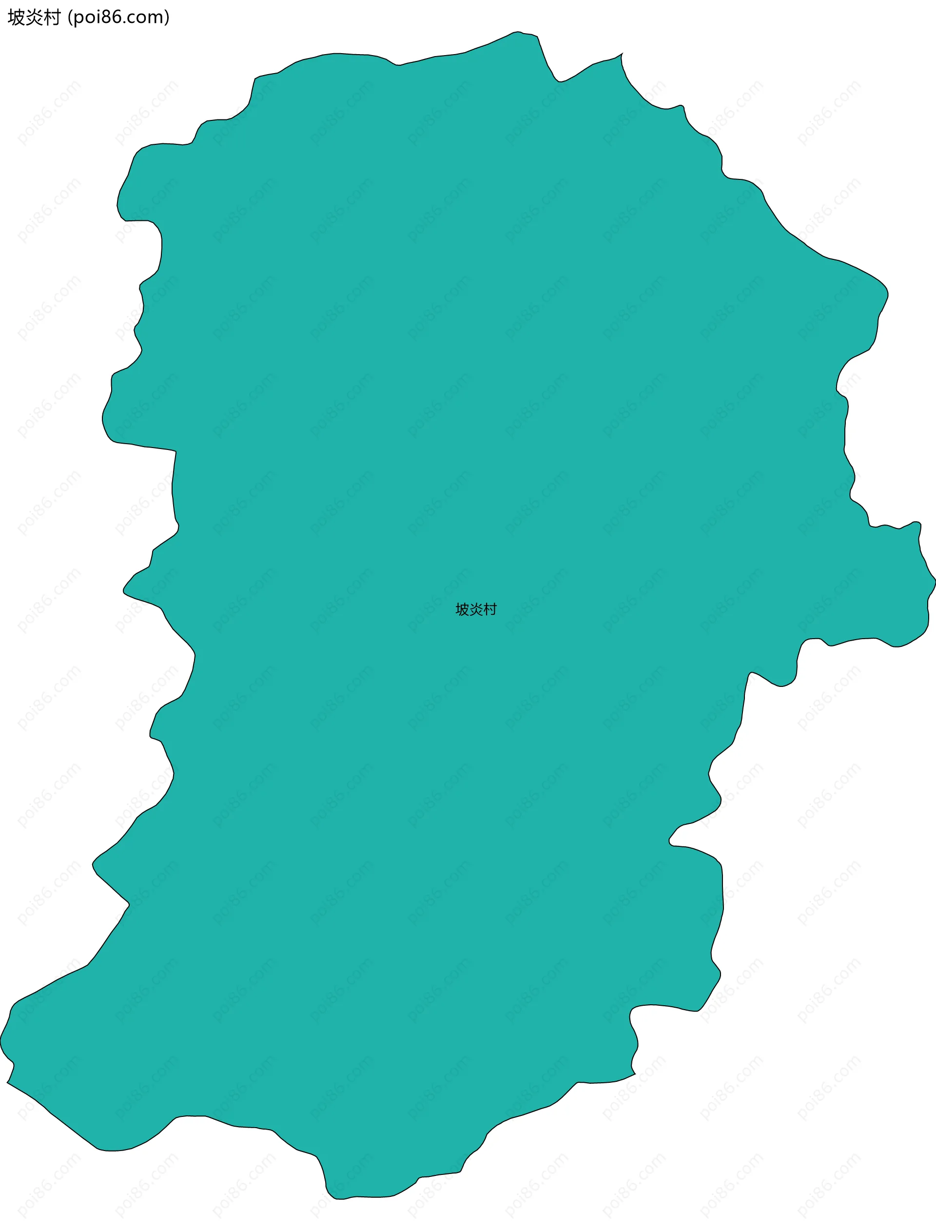 坡炎村边界地图