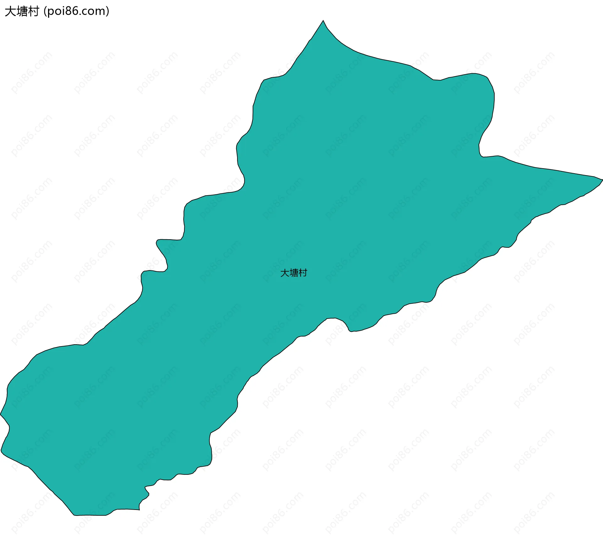 大塘村边界地图