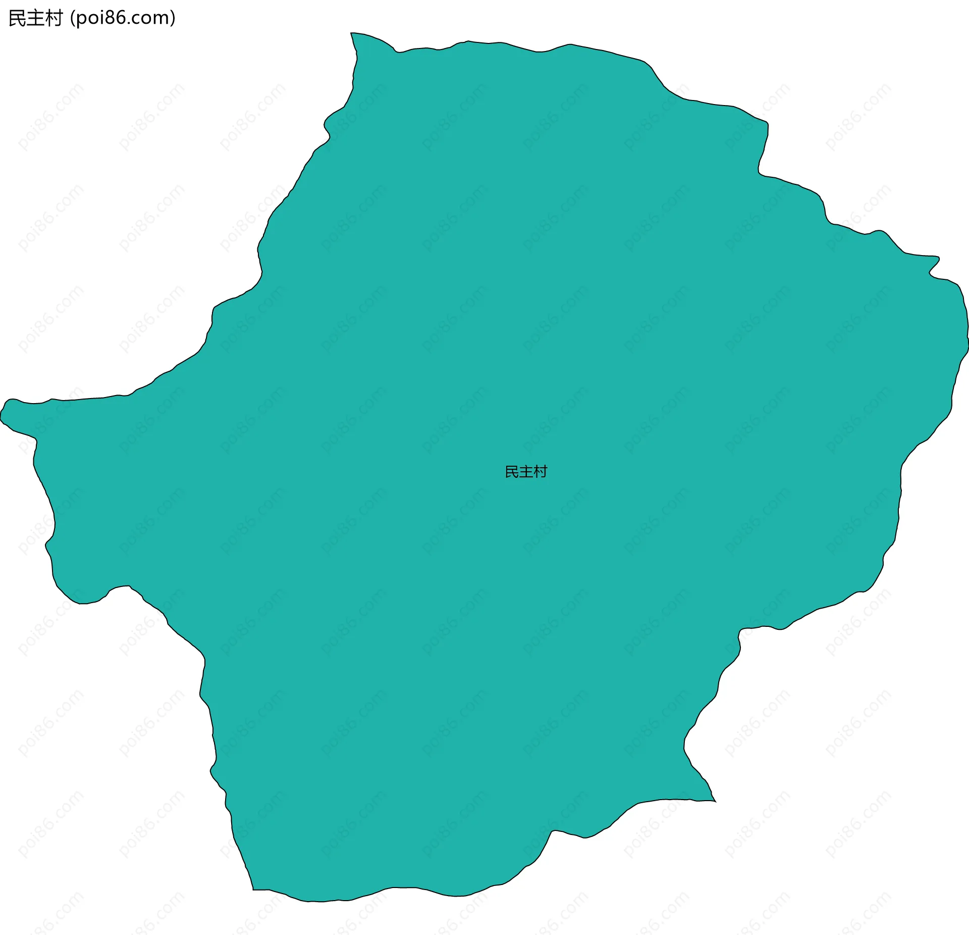 民主村边界地图