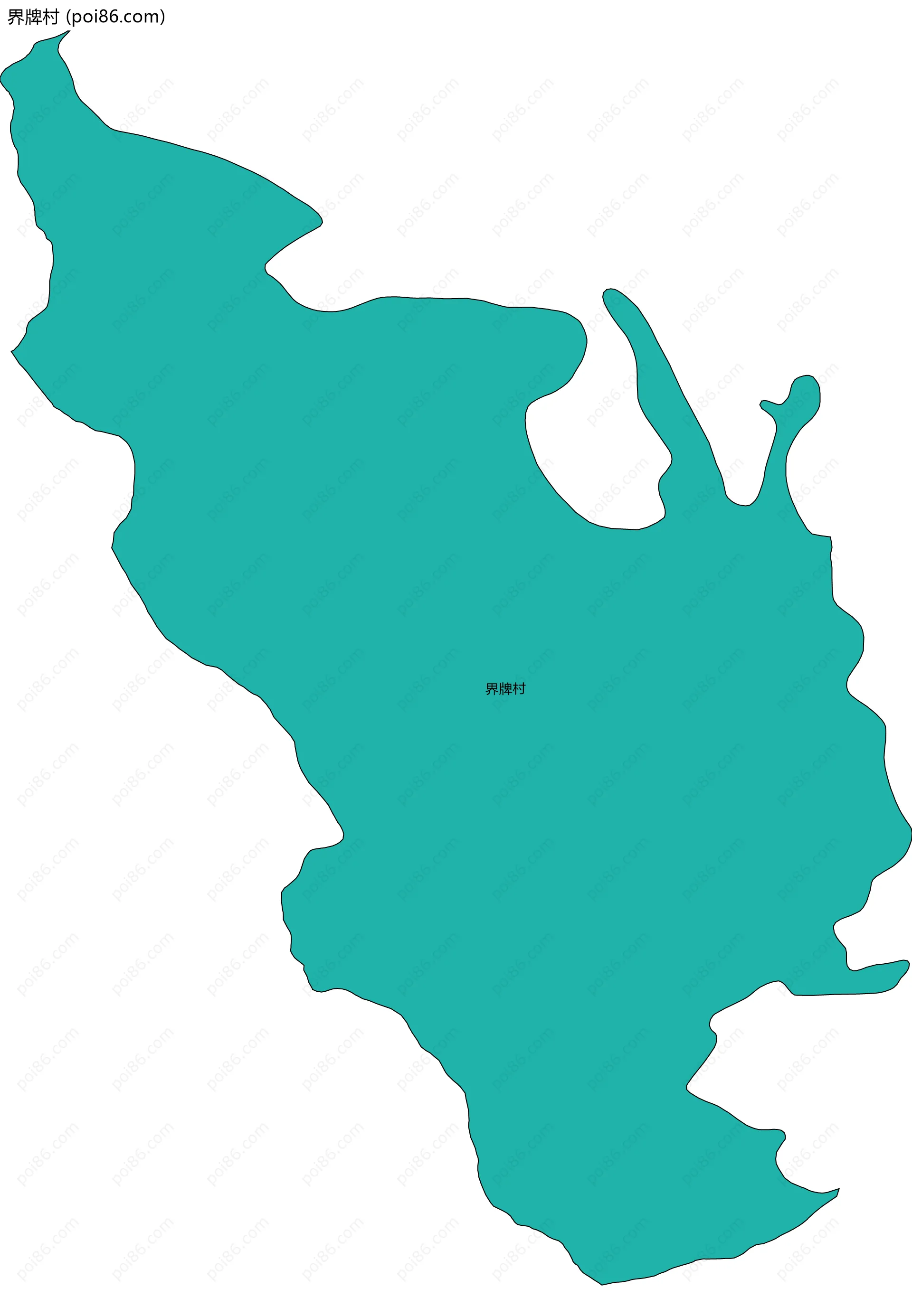 界牌村边界地图