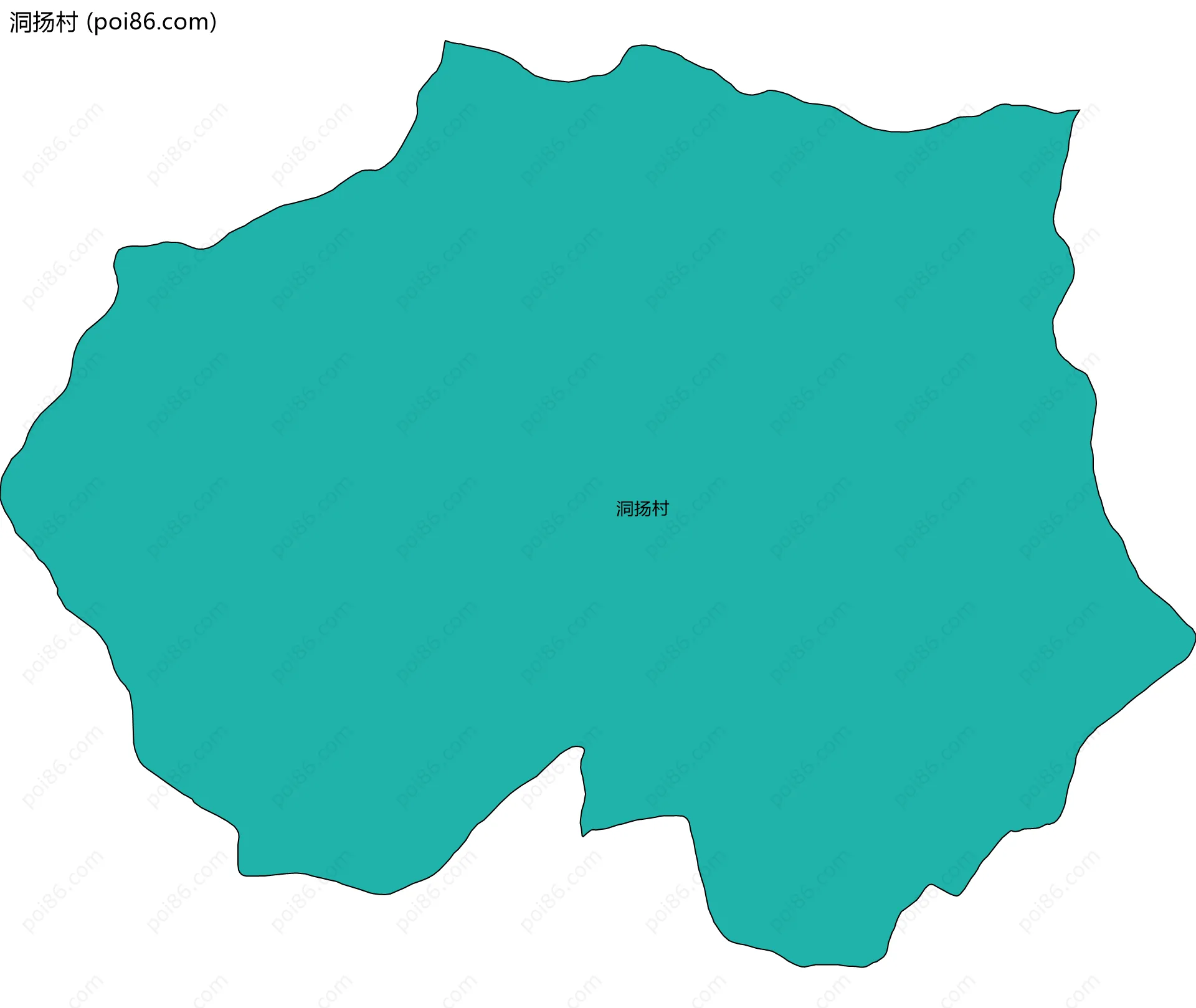 洞扬村边界地图
