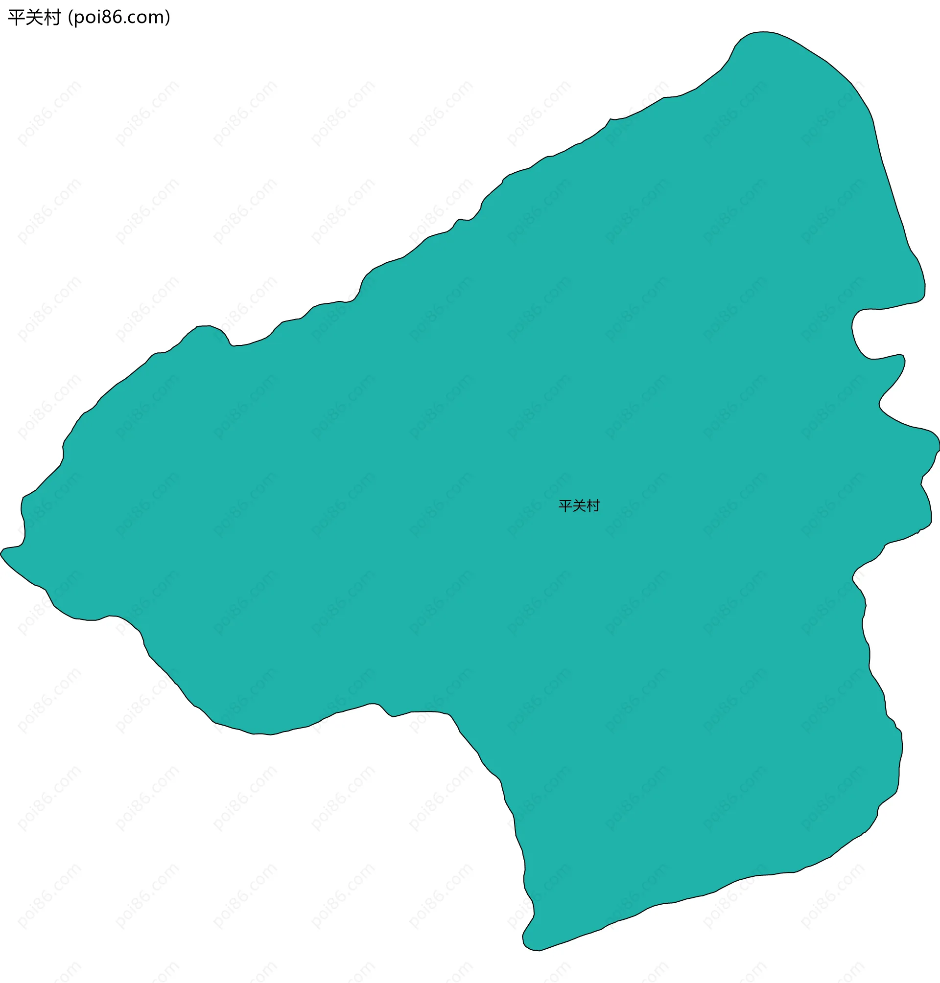 平关村边界地图