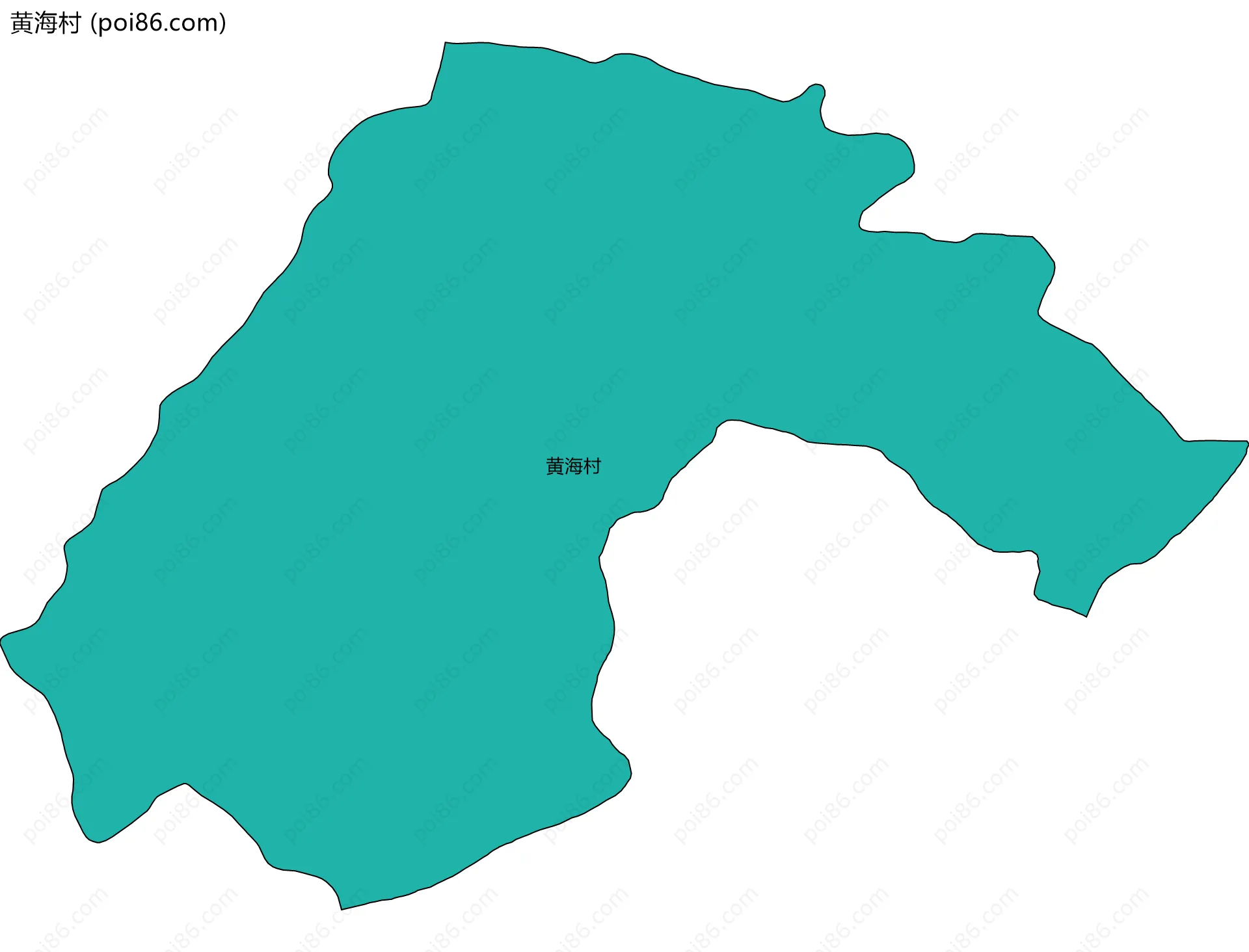 黄海村边界地图