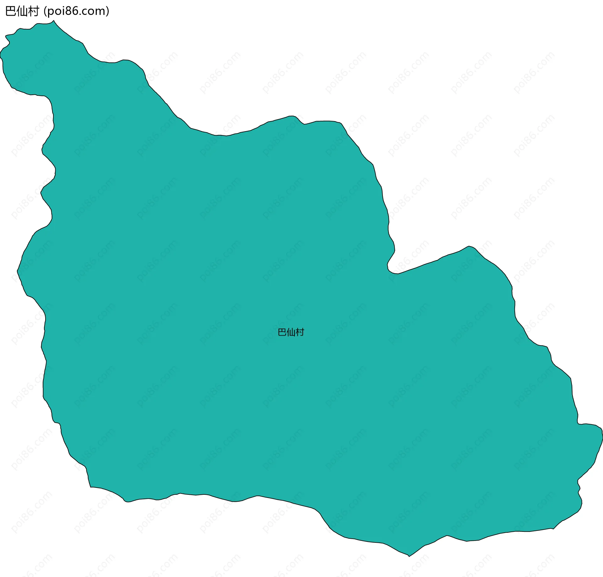 巴仙村边界地图
