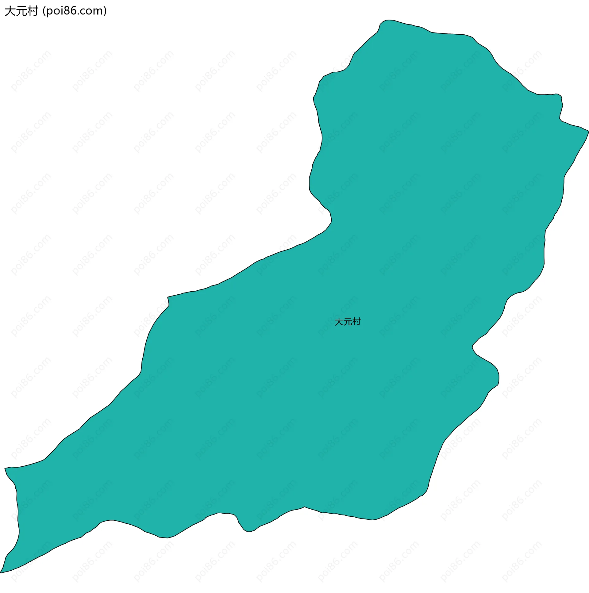 大元村边界地图