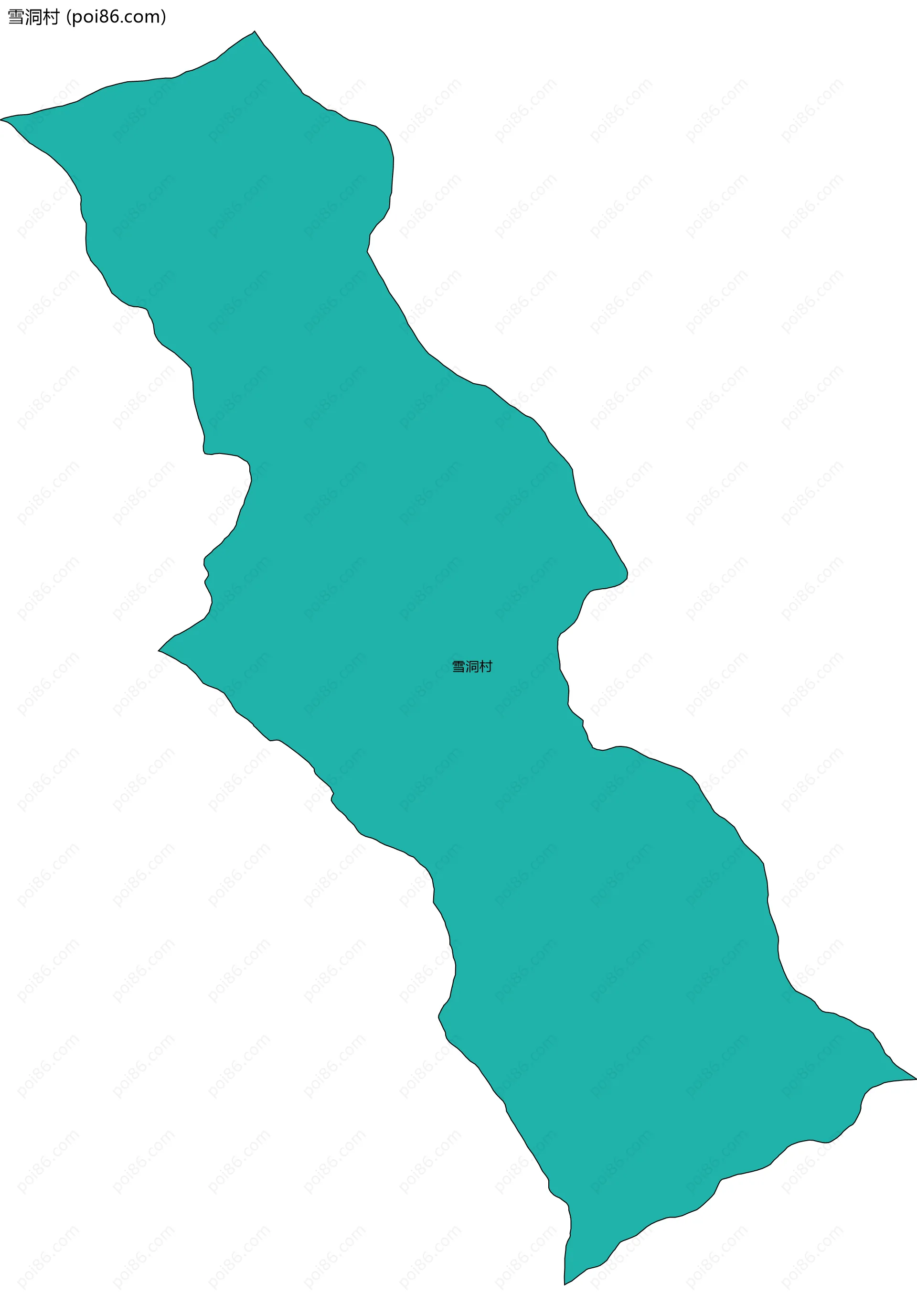 雪洞村边界地图