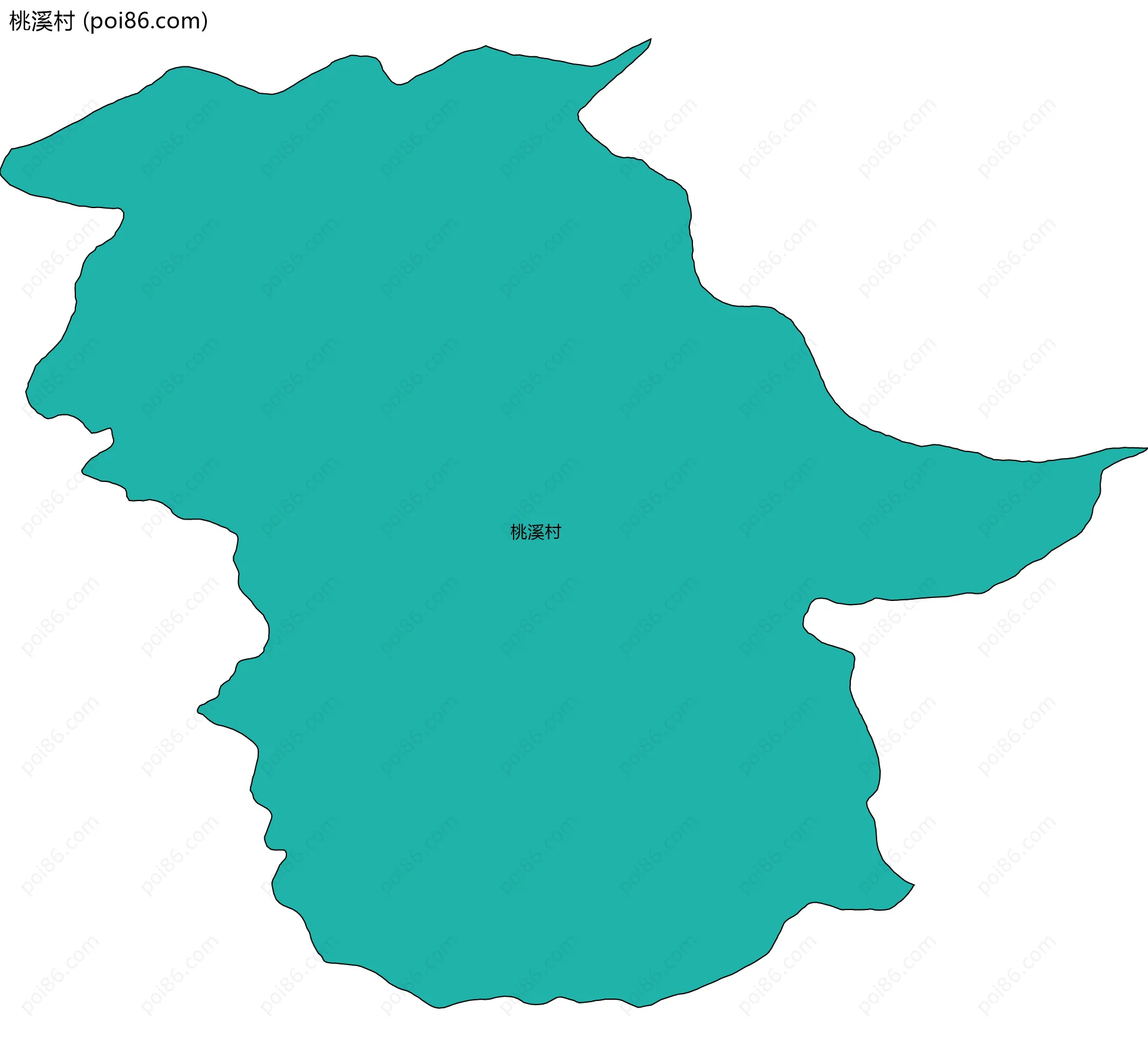 桃溪村边界地图
