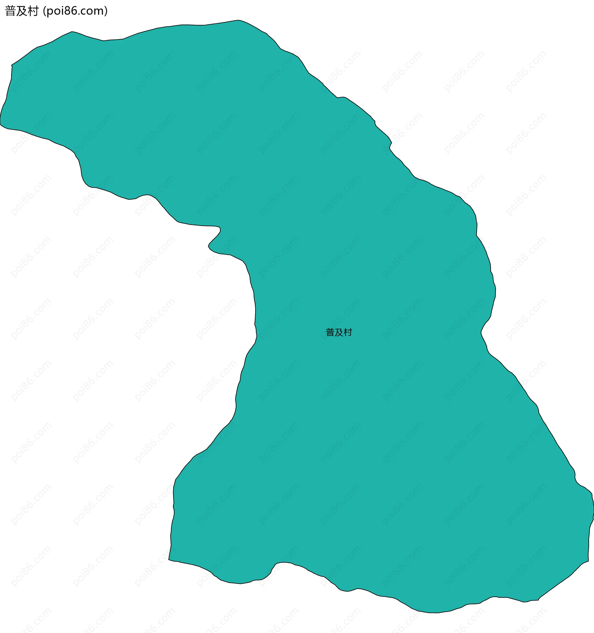 普及村边界地图