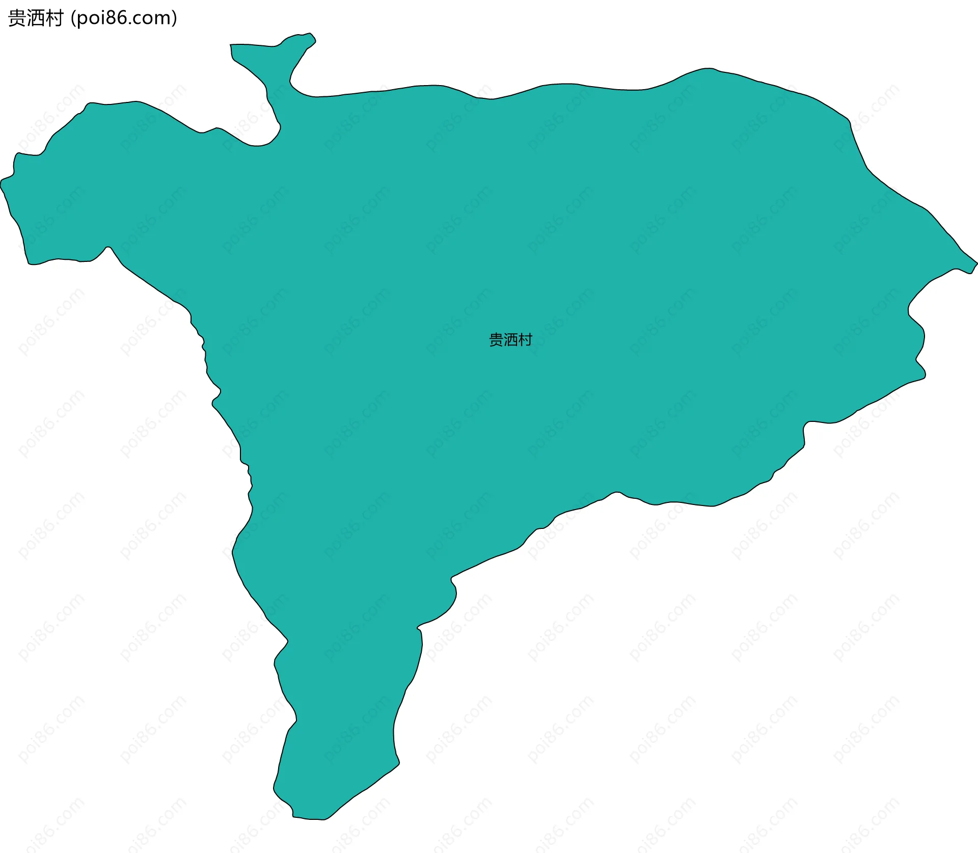 贵洒村边界地图