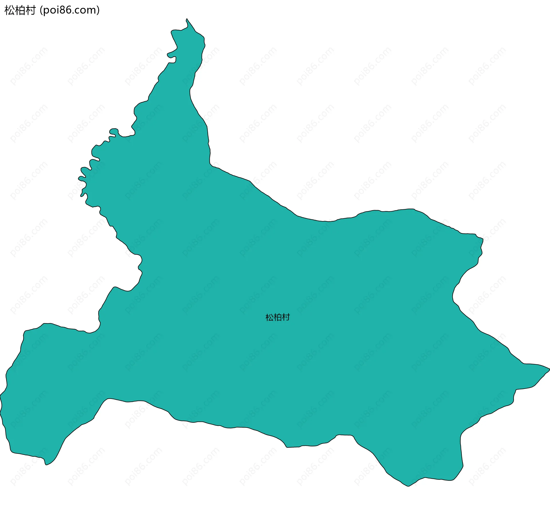 松柏村边界地图