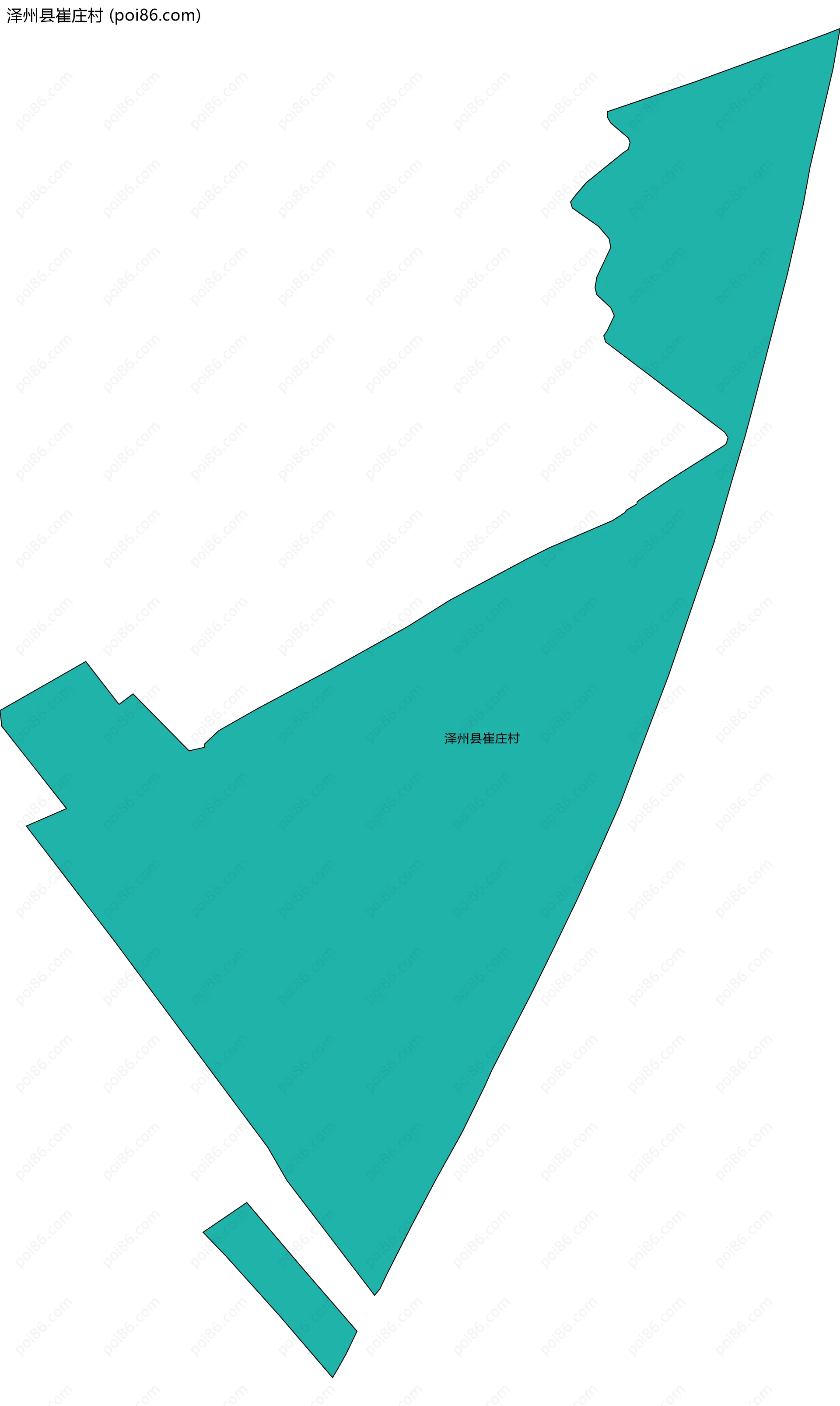 泽州县崔庄村边界地图