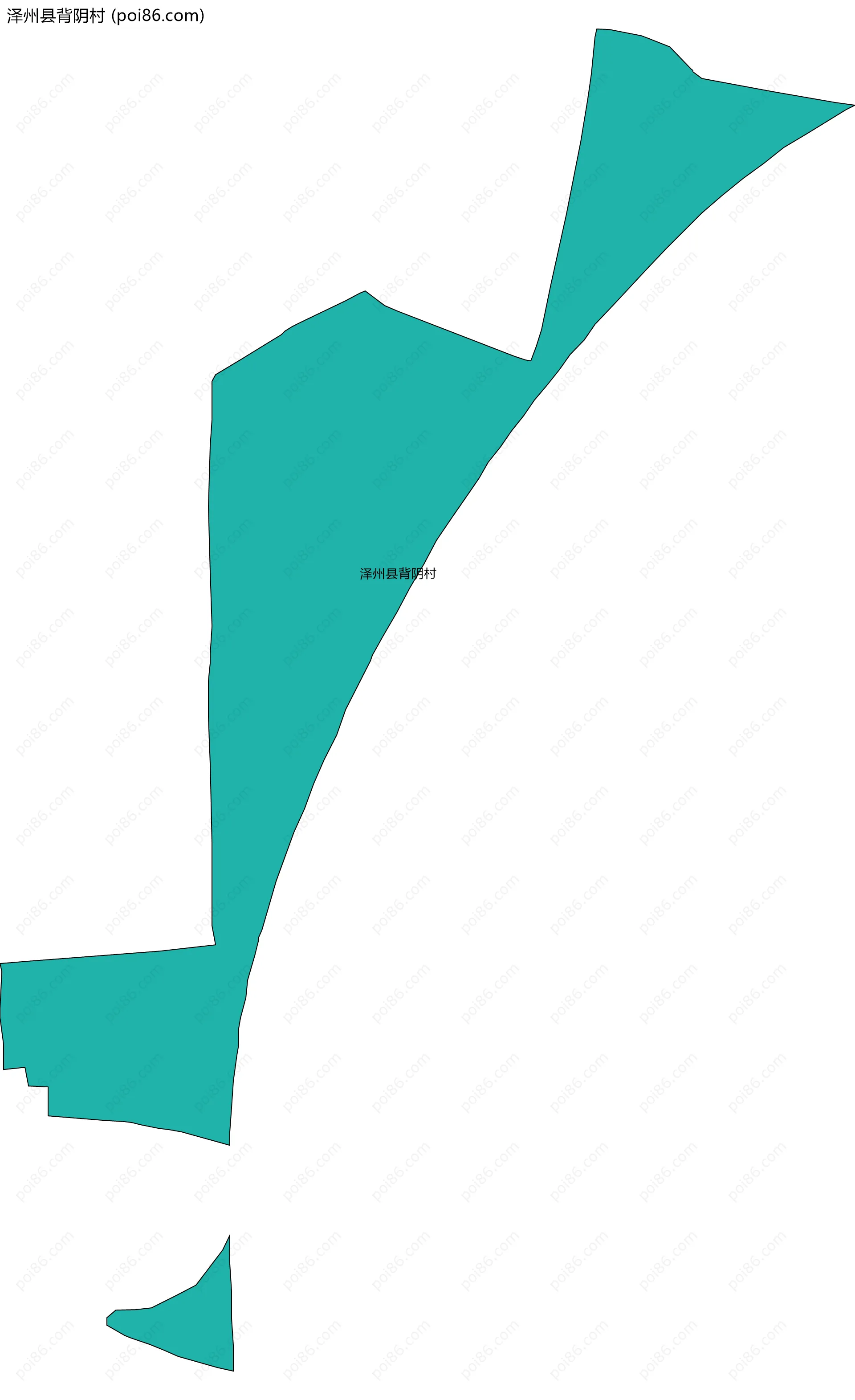 泽州县背阴村边界地图