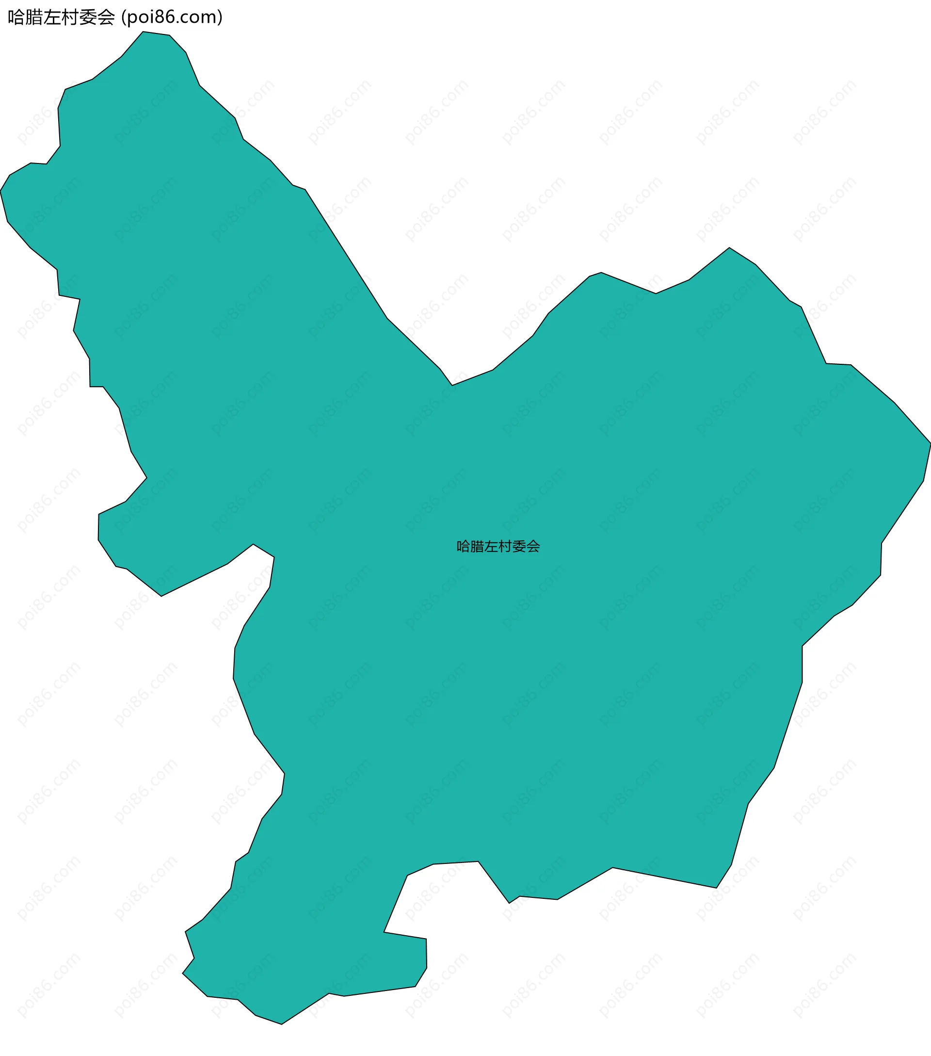 哈腊左村委会边界地图