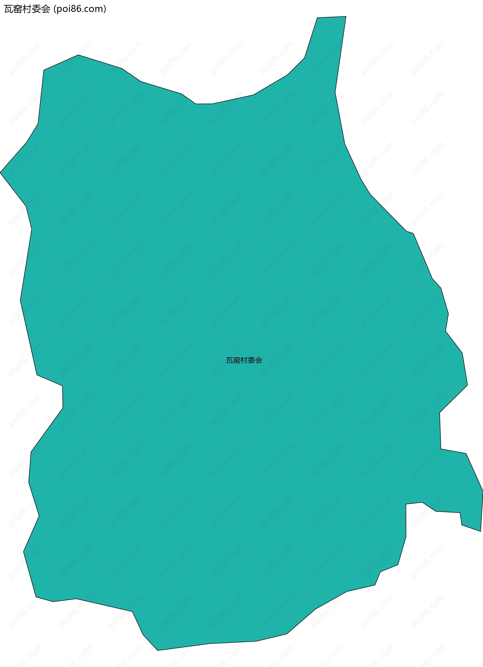 瓦窑村委会边界地图