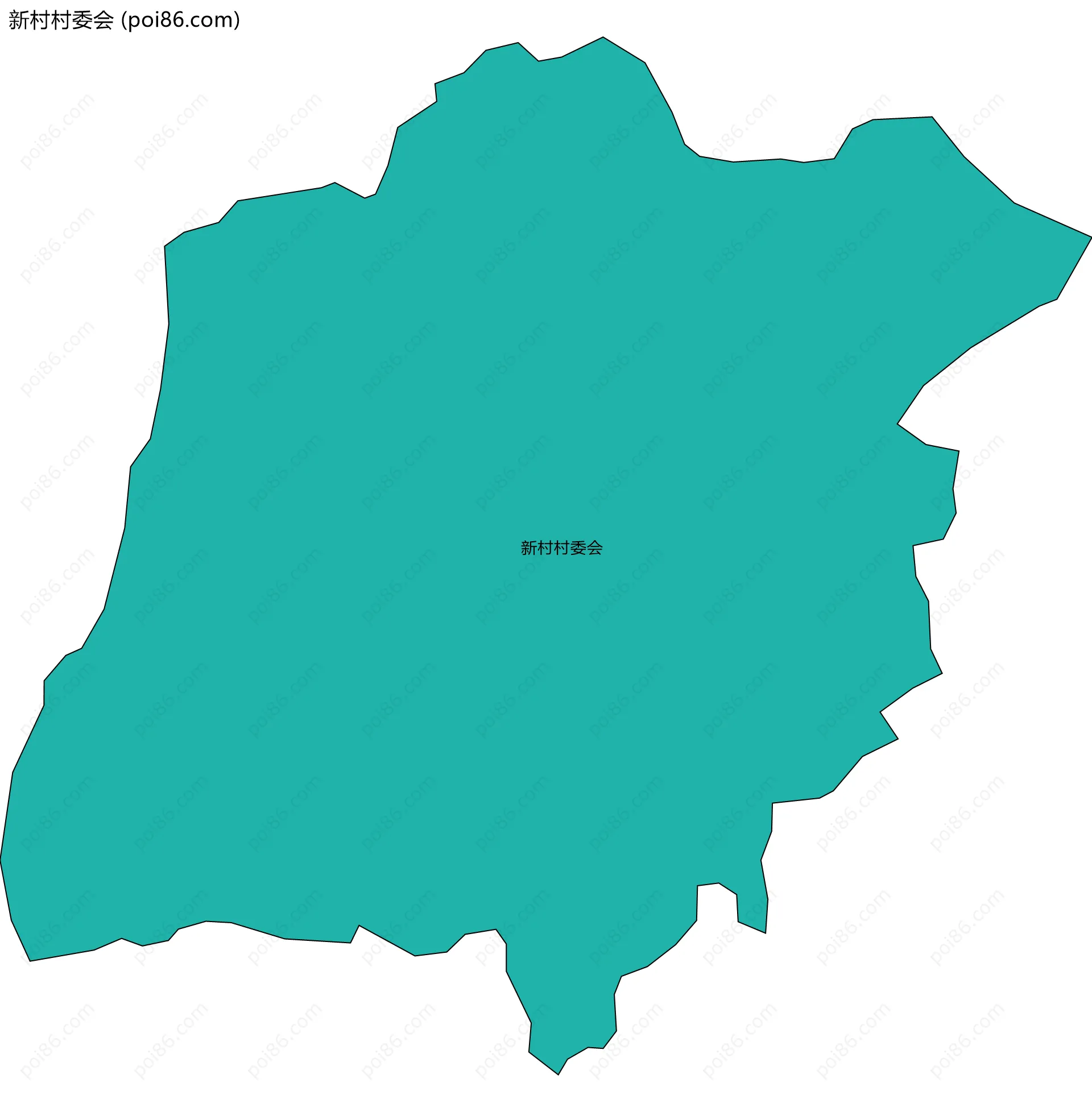 新村村委会边界地图