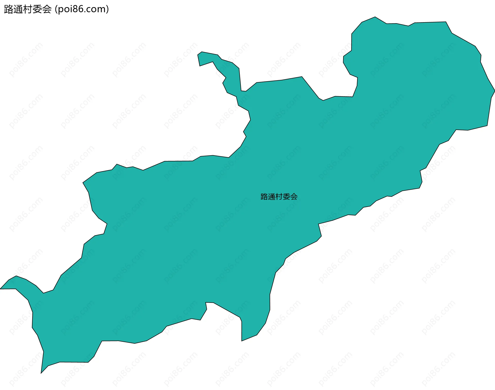 路通村委会边界地图