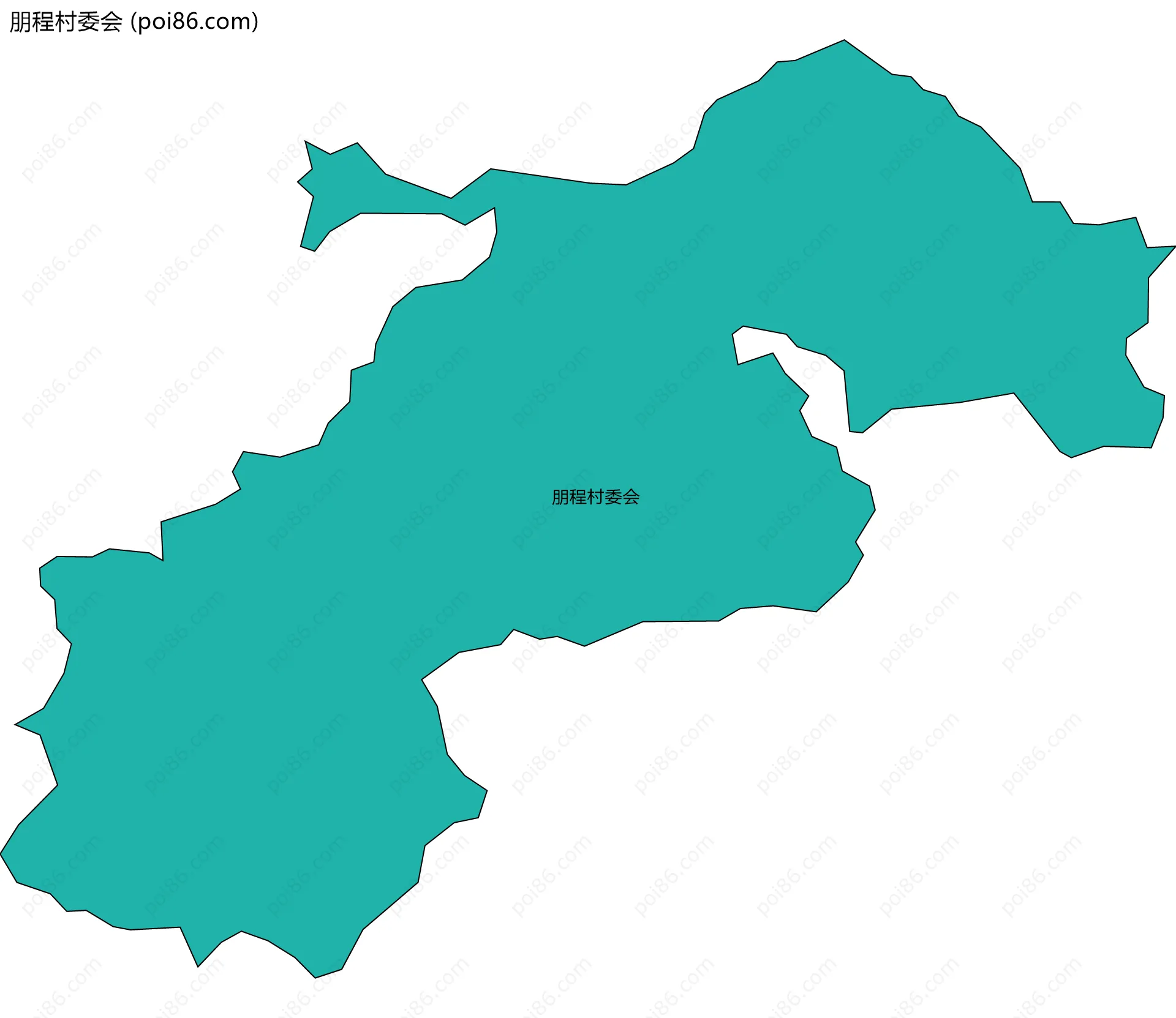朋程村委会边界地图