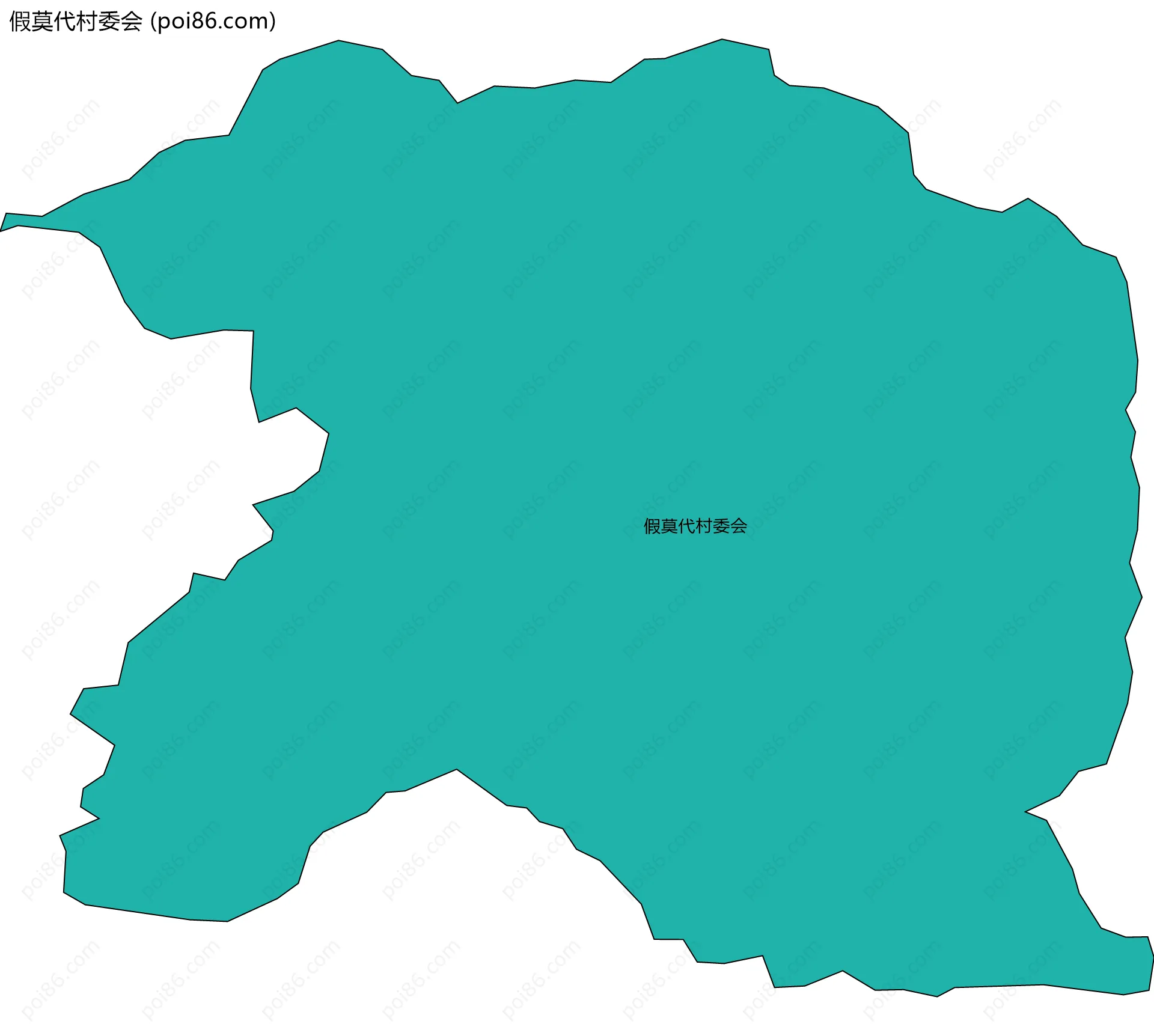 假莫代村委会边界地图