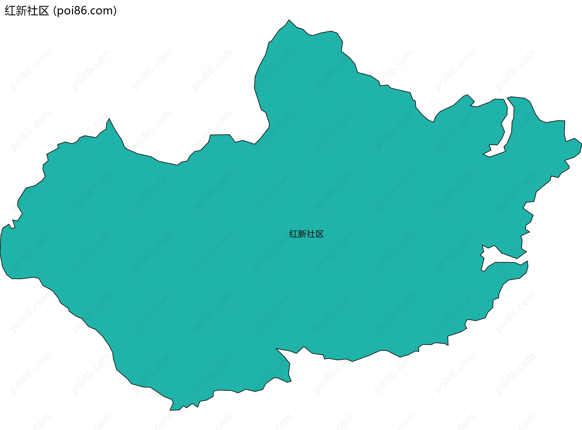 红新社区边界地图