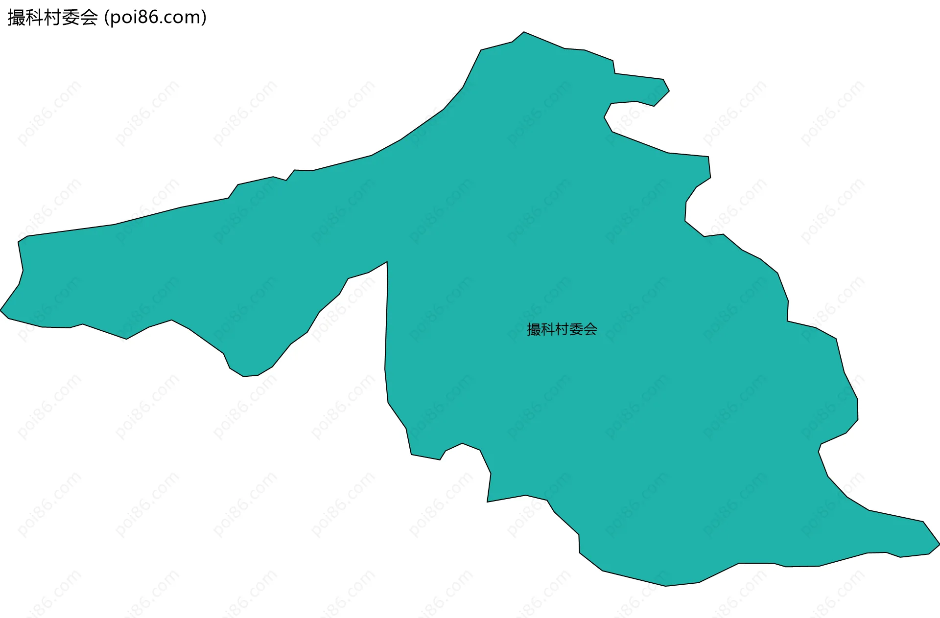 撮科村委会边界地图