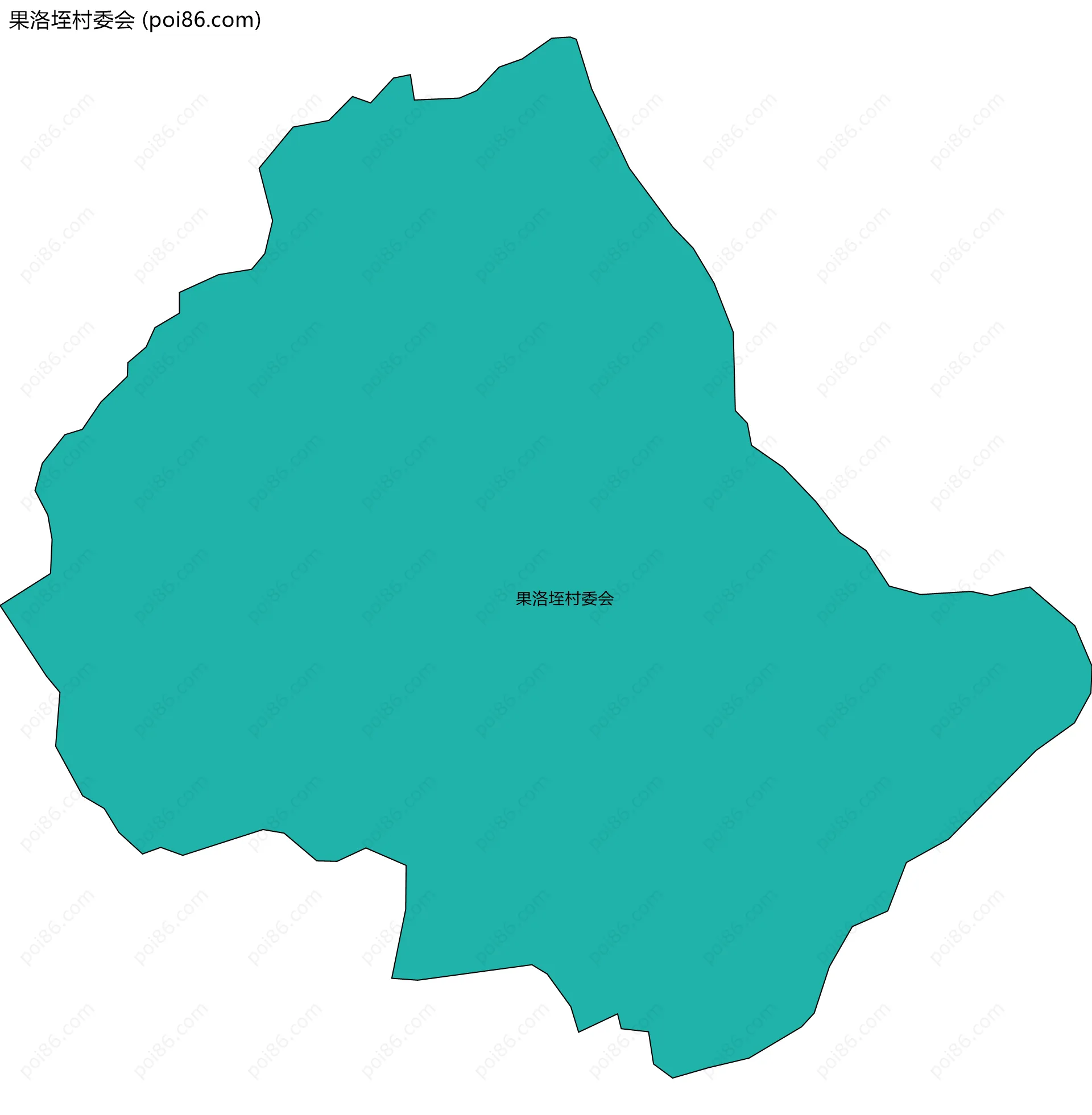 果洛垤村委会边界地图