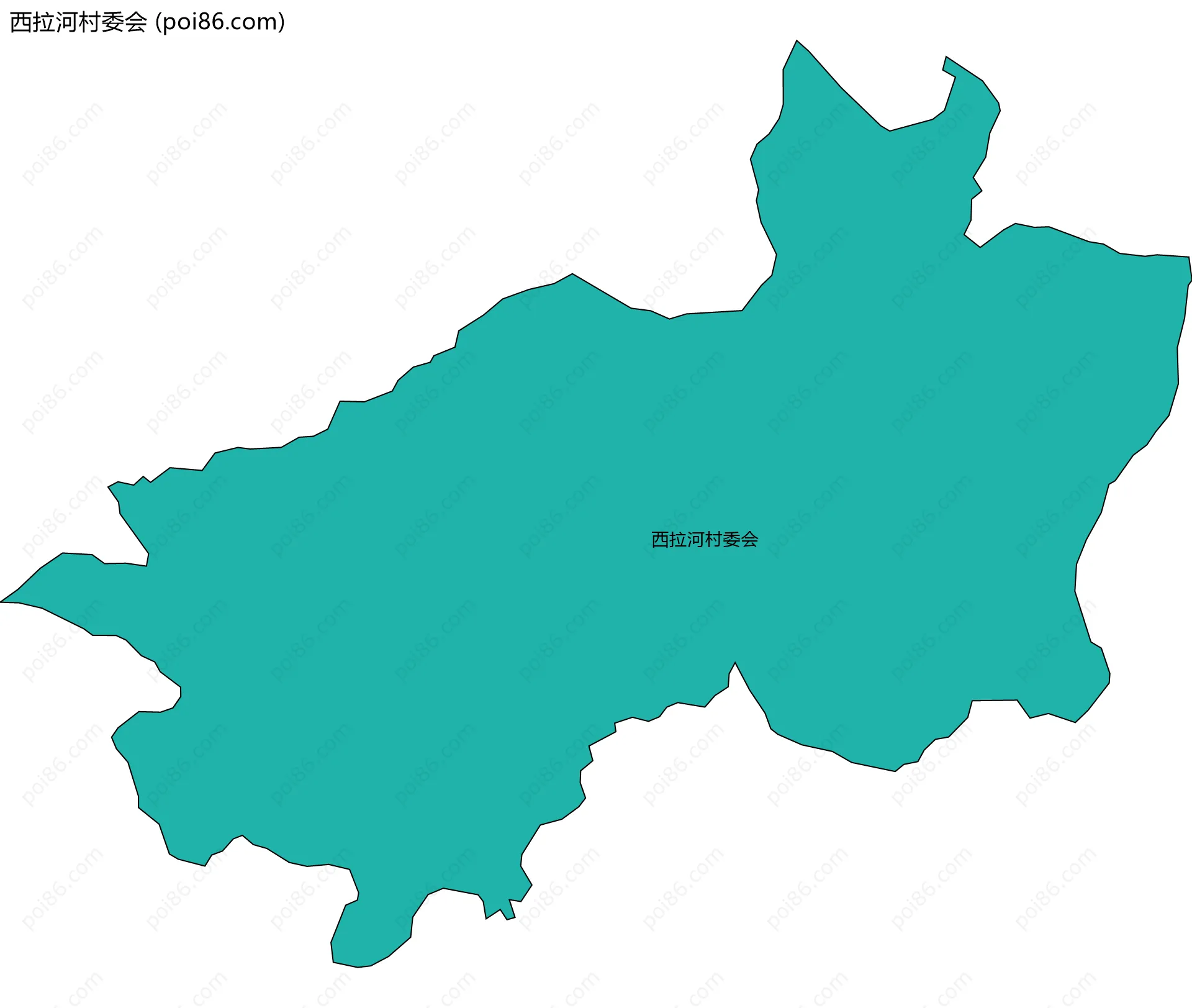西拉河村委会边界地图