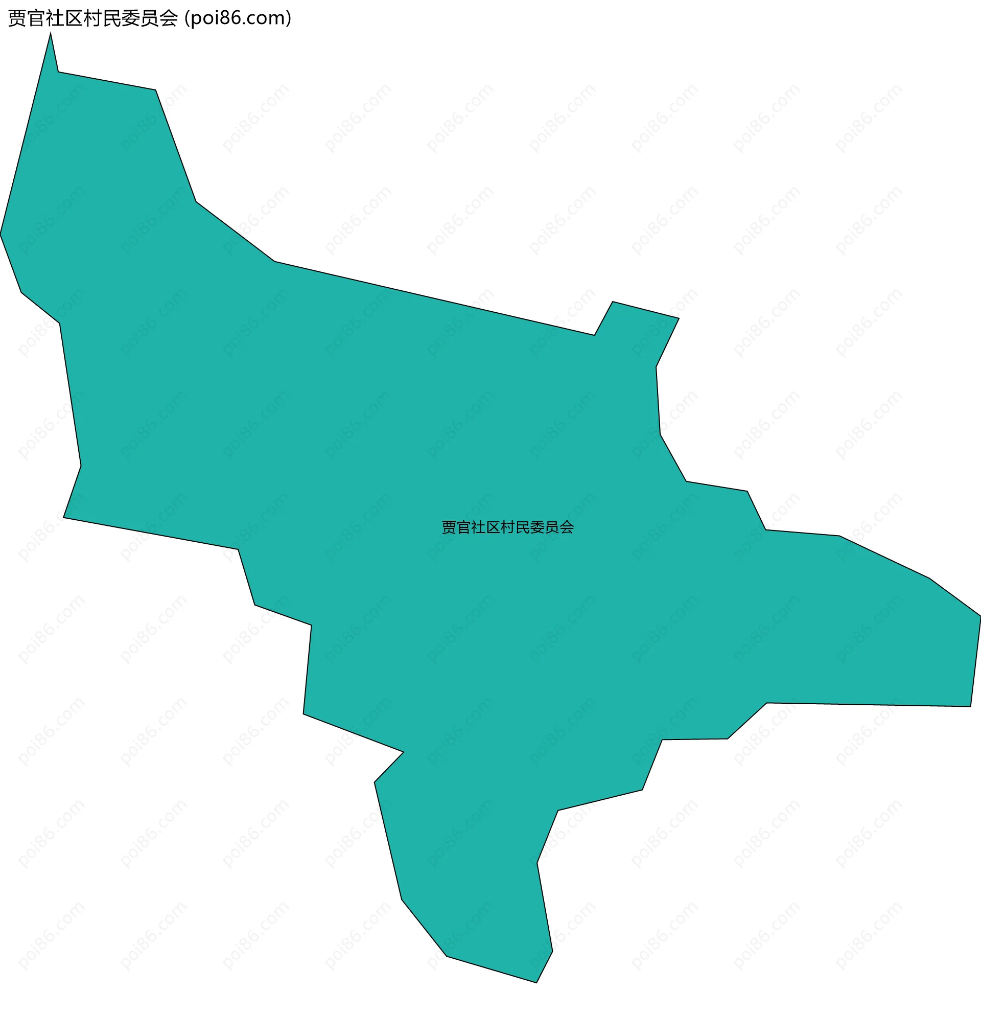 贾官社区村民委员会边界地图