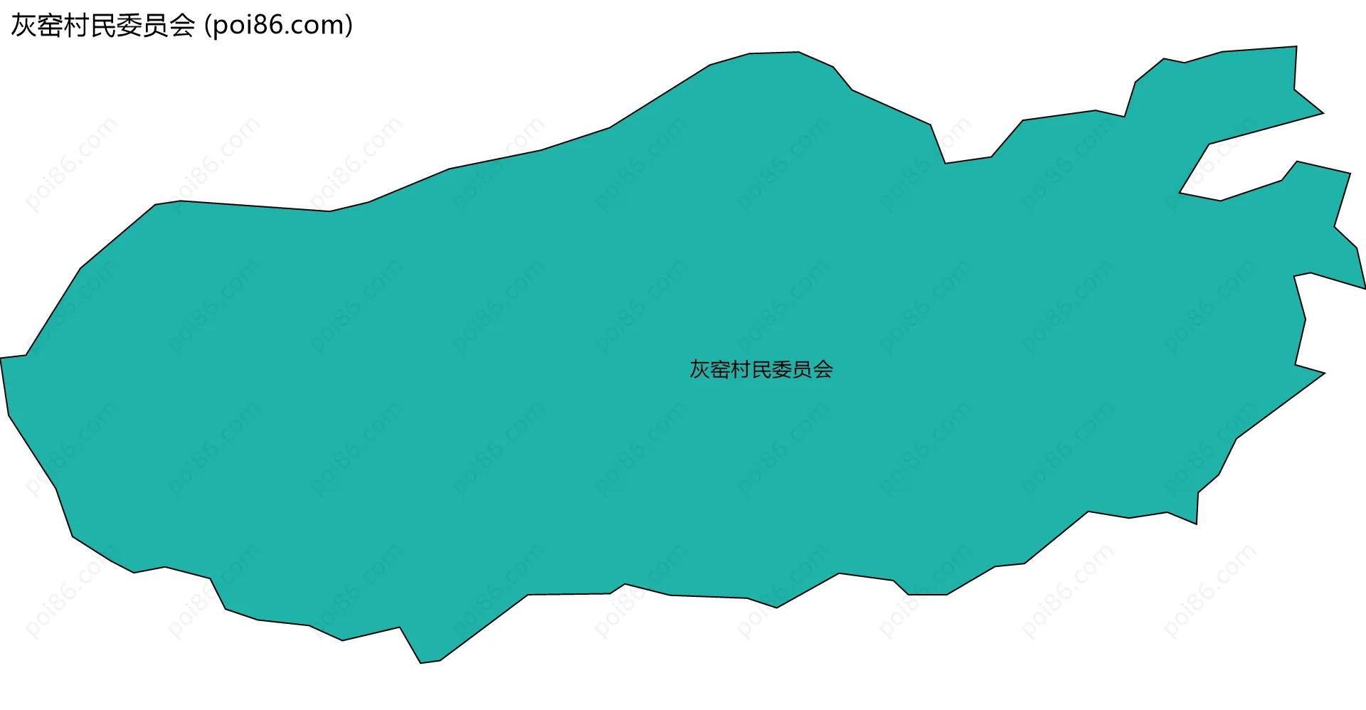 灰窑村民委员会边界地图