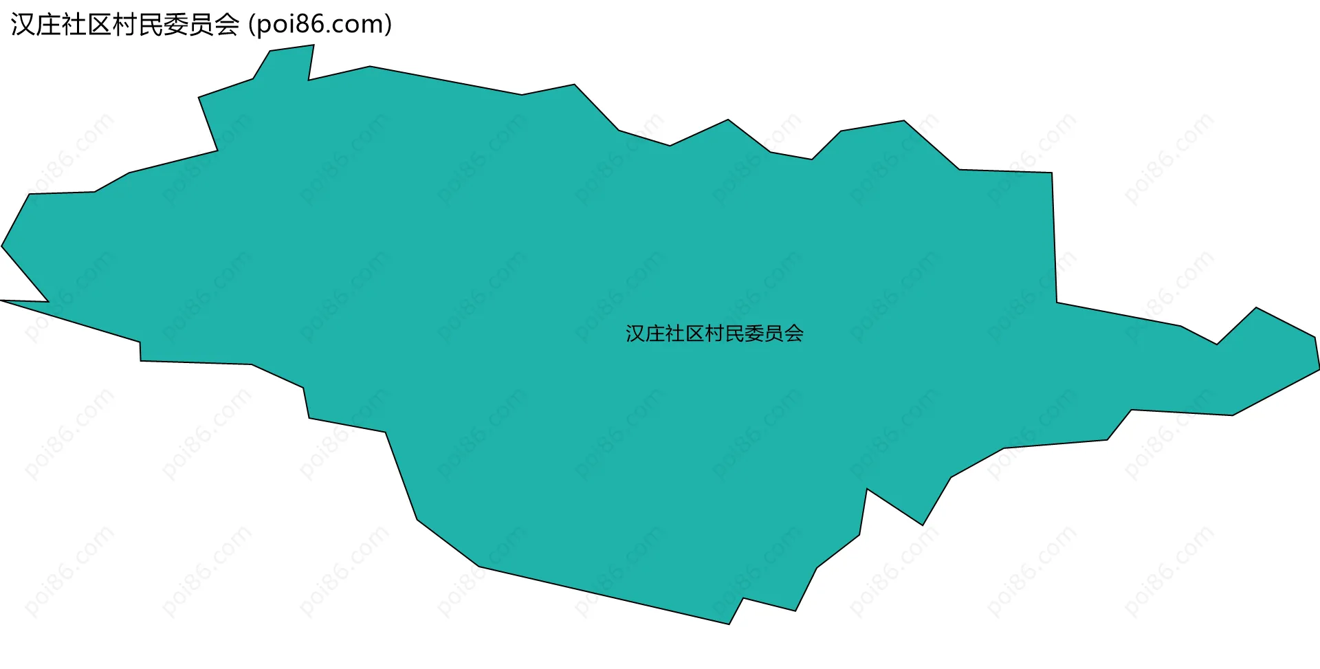 汉庄社区村民委员会边界地图