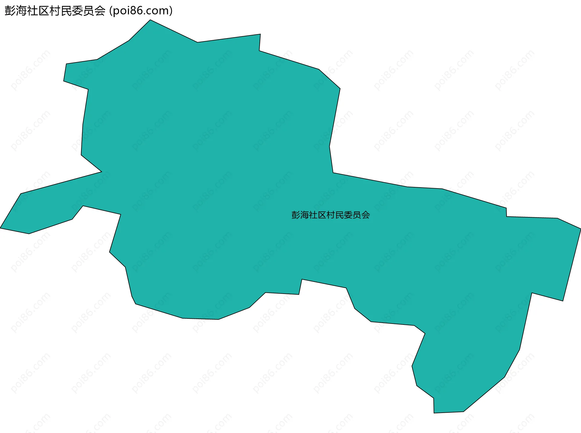 彭海社区村民委员会边界地图