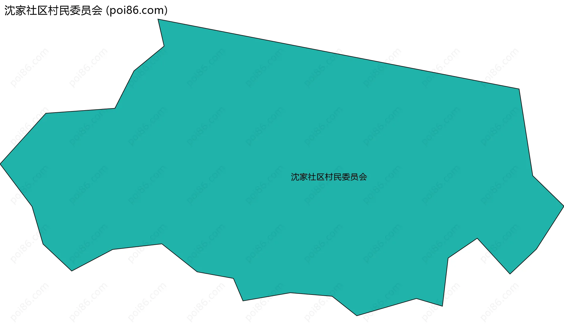 沈家社区村民委员会边界地图