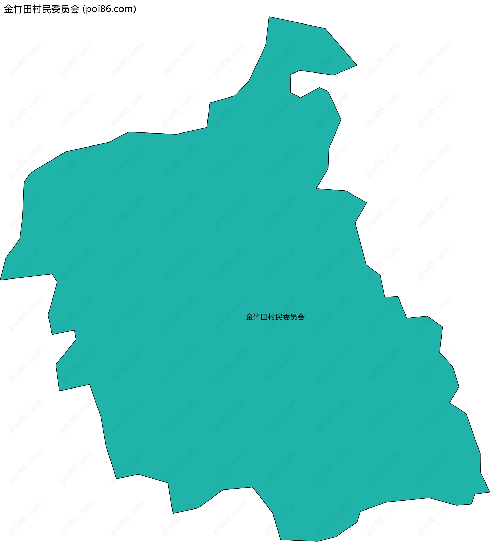 金竹田村民委员会边界地图