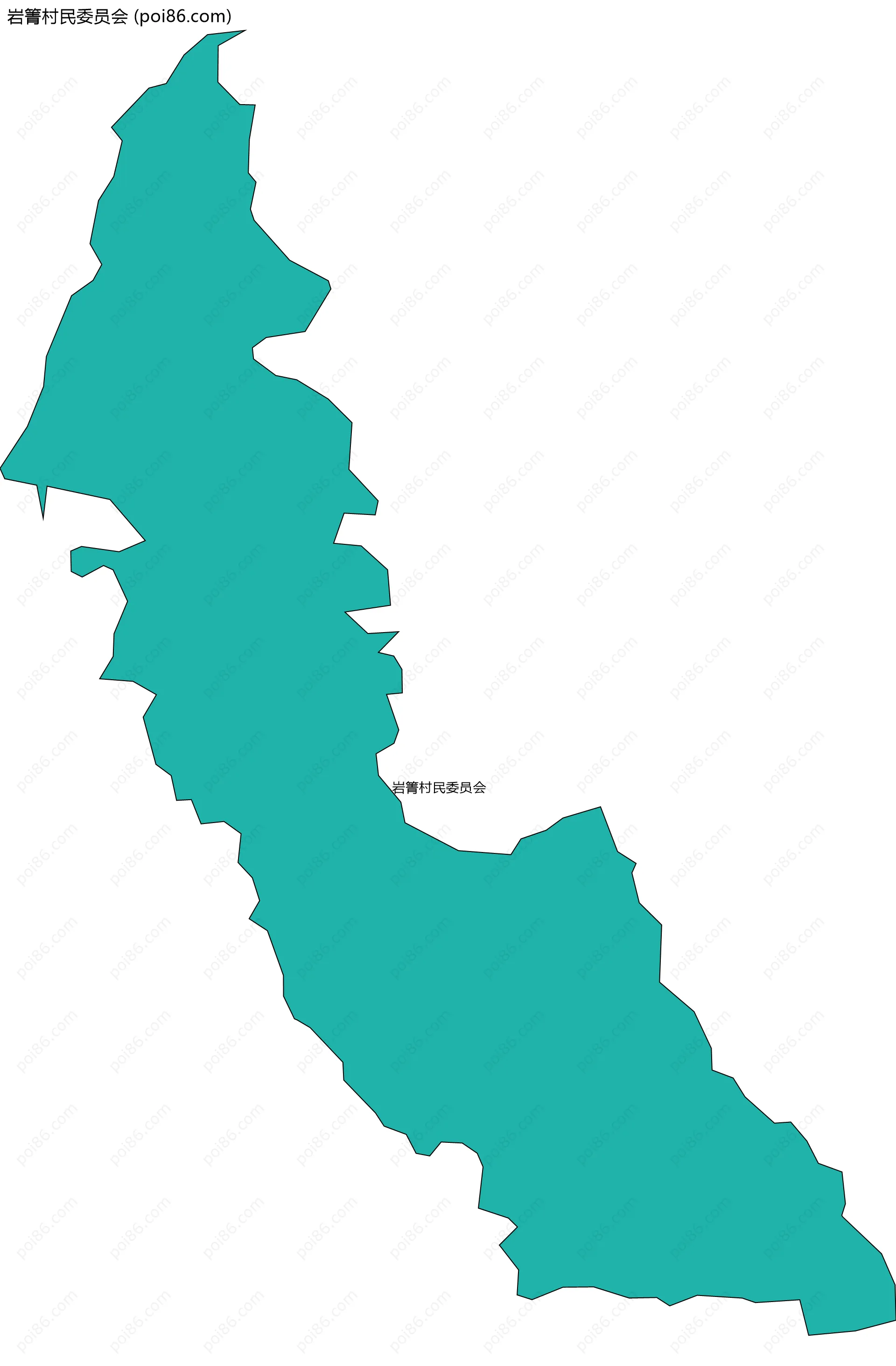 岩箐村民委员会边界地图