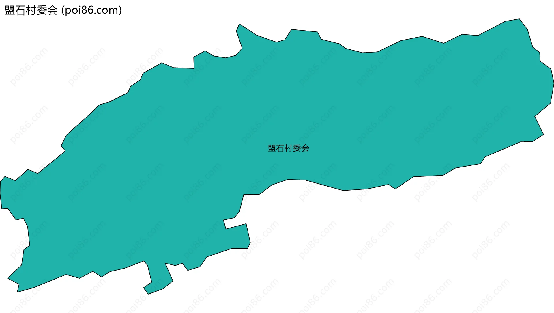 盟石村委会边界地图