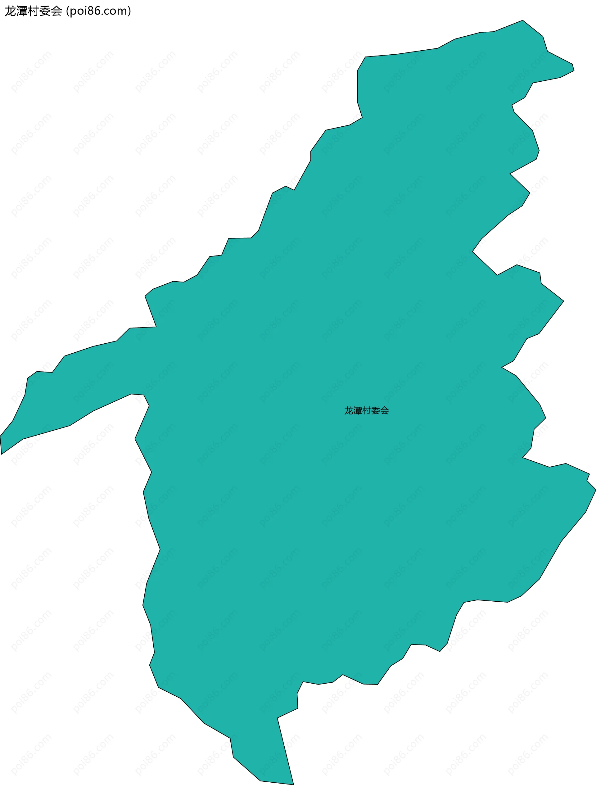 龙潭村委会边界地图